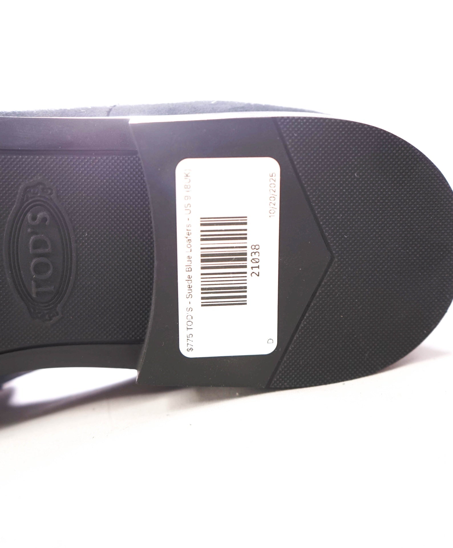 $775 TOD'S - Suede Blue LOGO Penny Loafers - US 9 (8UK)