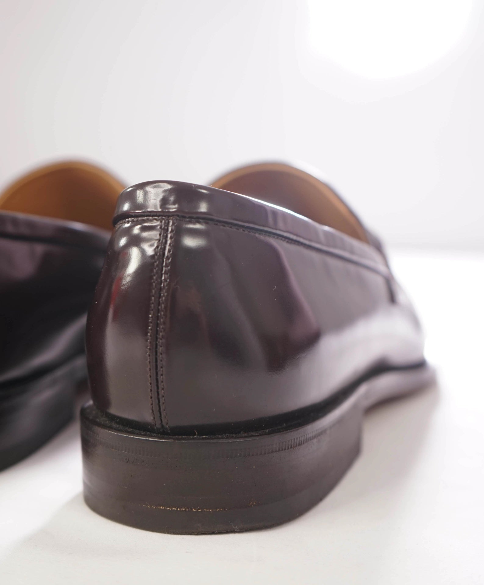 $1,150 FERRAGAMO - Leather Brown "FINLEY" Loafers - 9 D