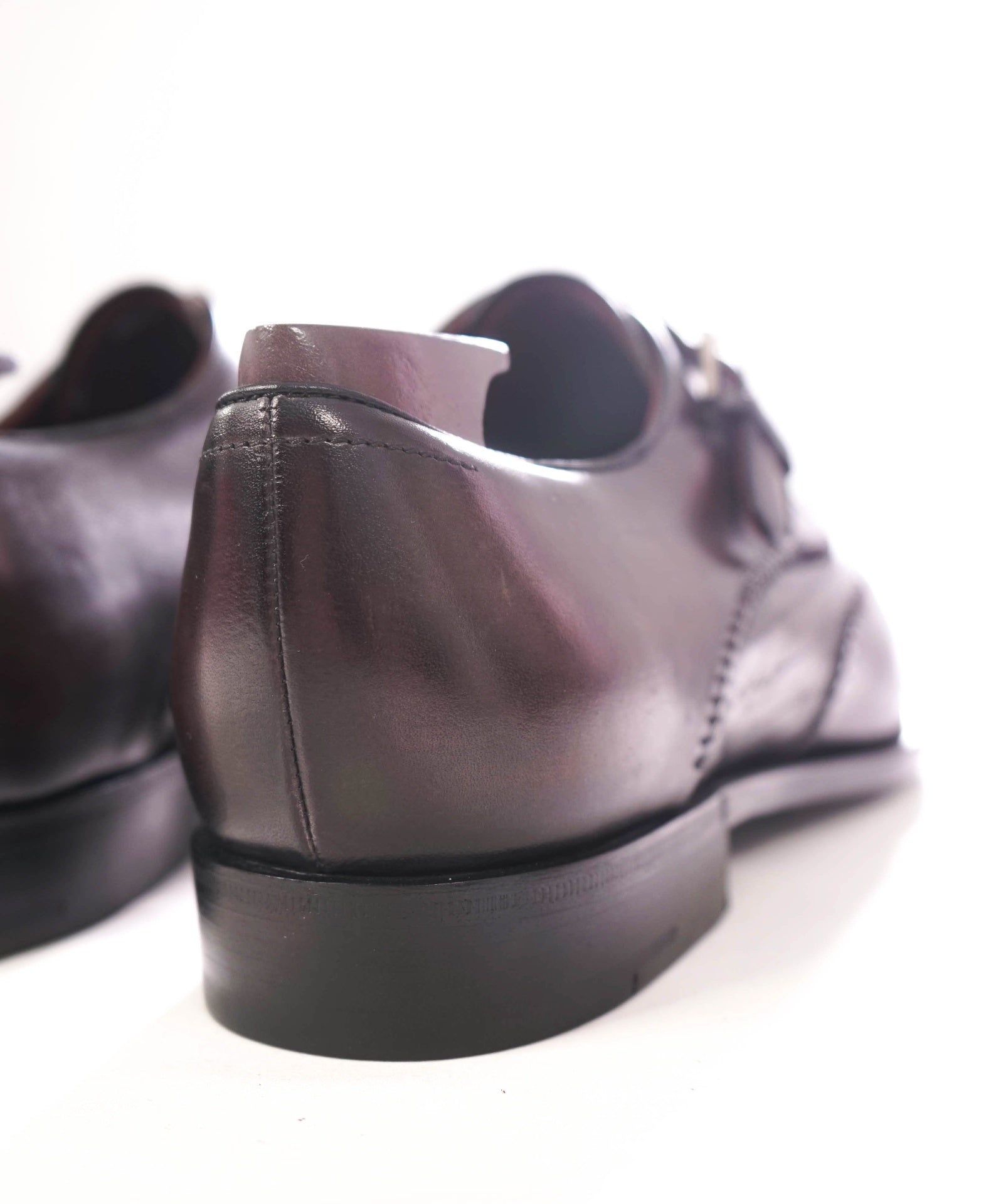 $2,480 BERLUTI - Leather Dark Brown SCRITTO Single Monk - 9 US (8UK)