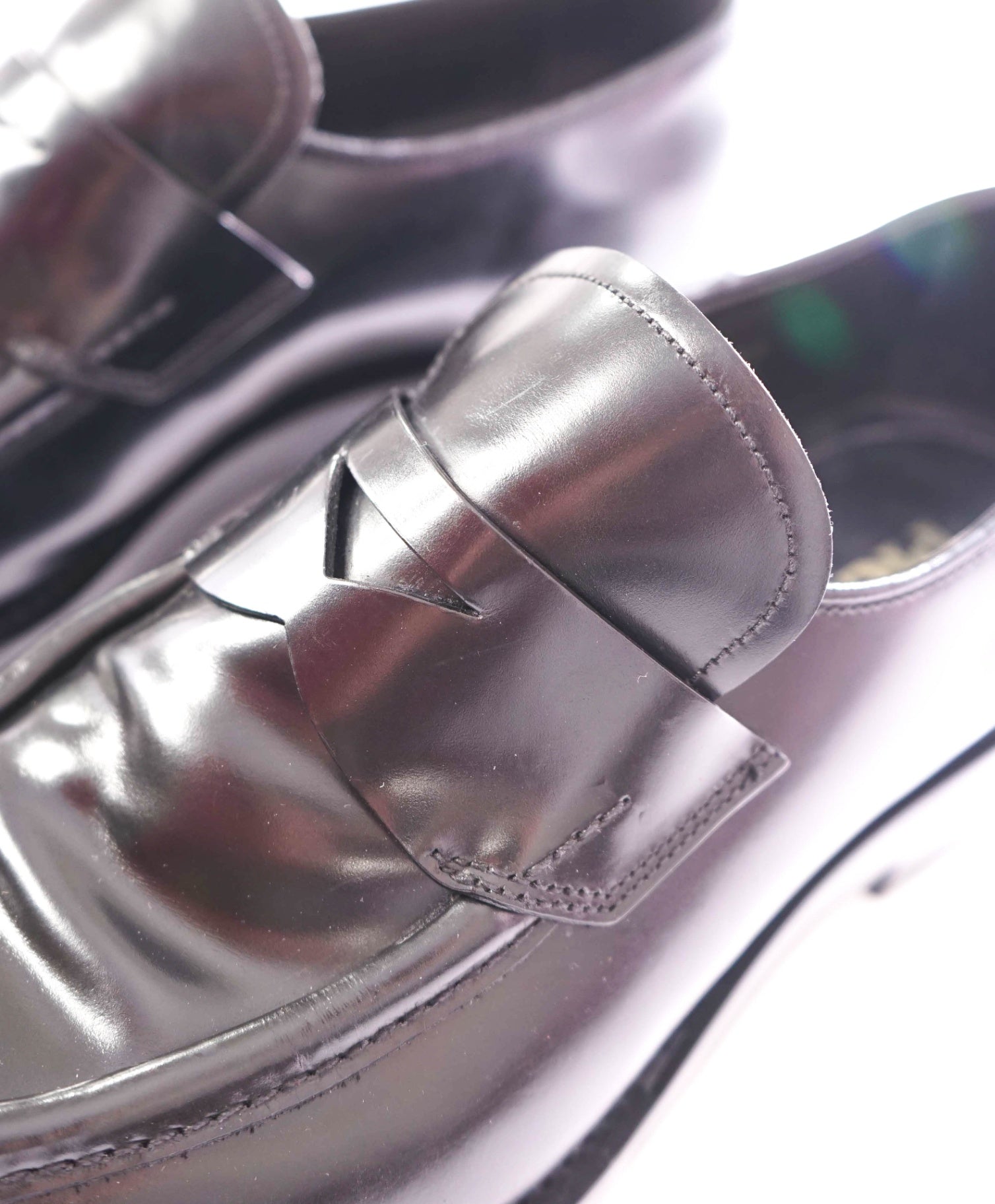 $950 PRADA - Leather Black "Spazzolatto" Penny Loafers - US 8.5 (UK7.5)