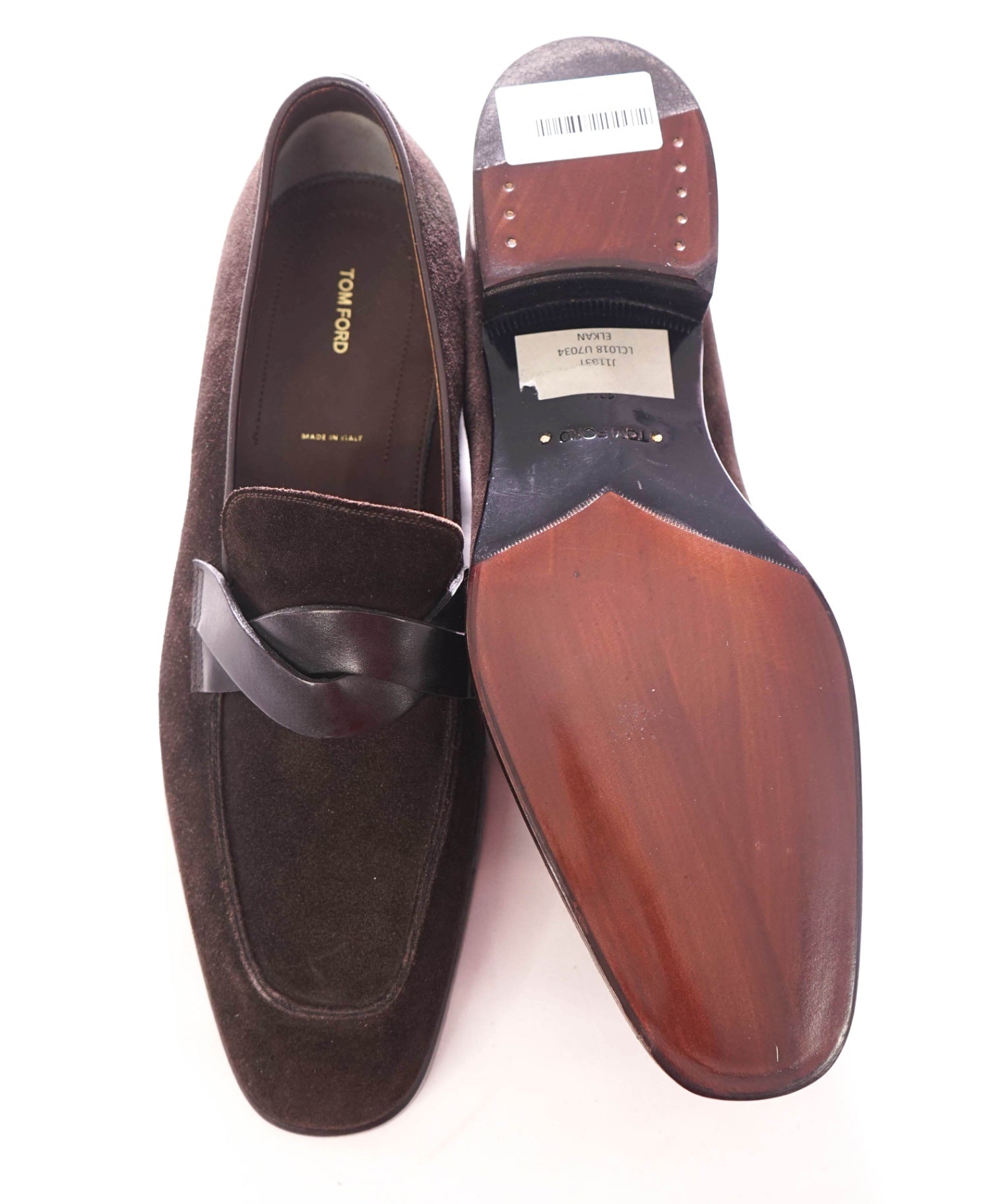 $2,150 TOM FORD - Brown Suede "TWIST" Iconic Loafers - US 11 (10.5TF)