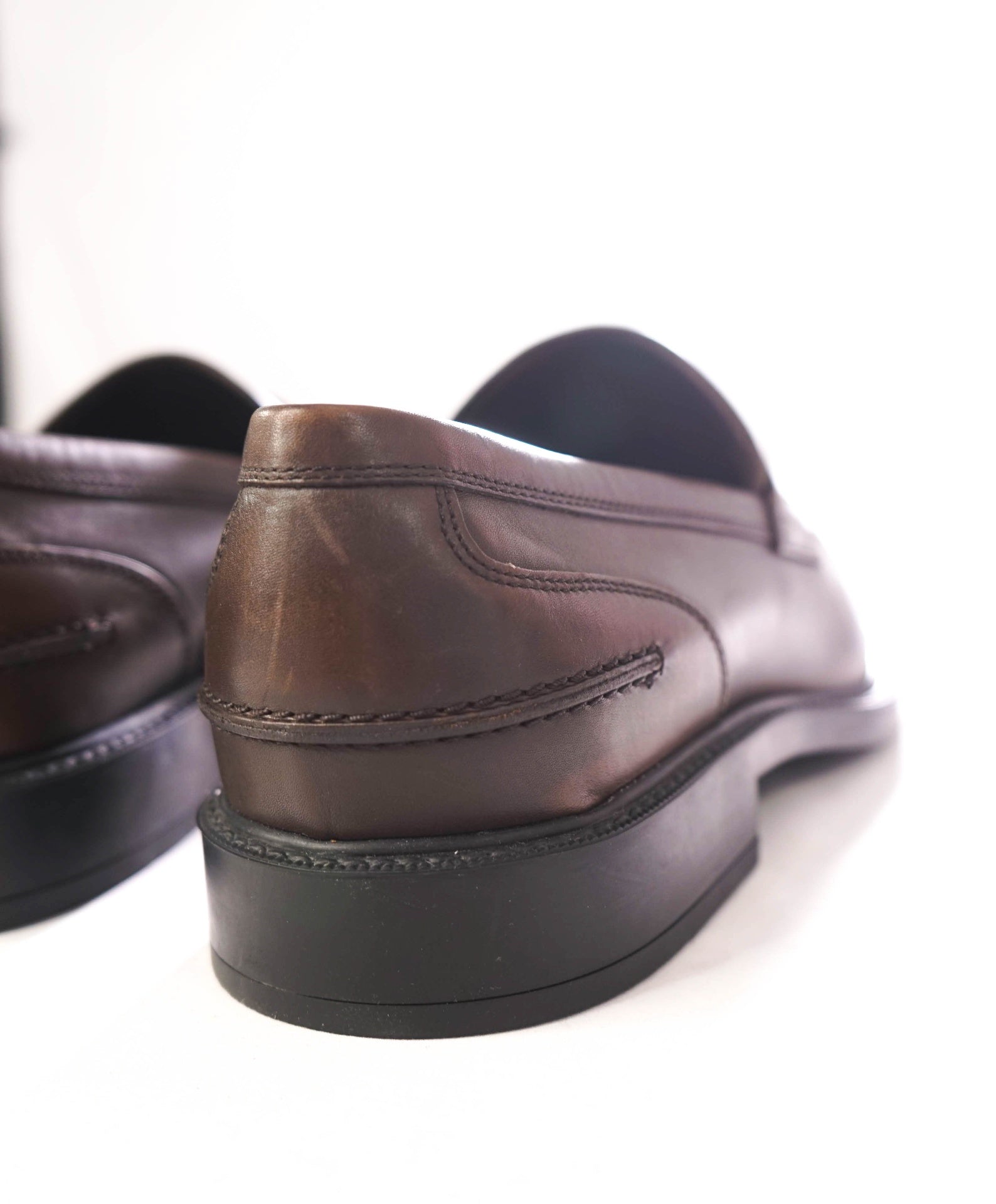 $825 TOD'S - "BOSTON" Leather Brown Penny Loafers - US 13 (12UK)