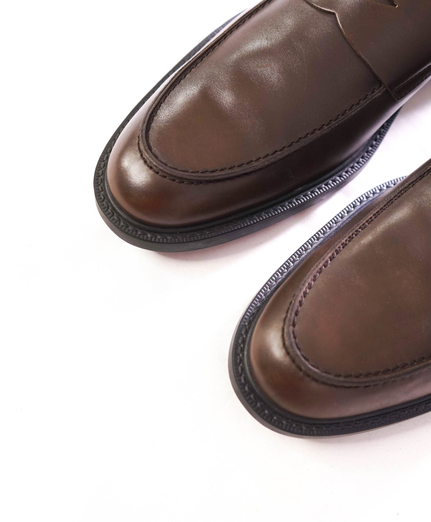 $825 TOD'S - "BOSTON" Leather Brown Penny Loafers - US 13 (12UK)