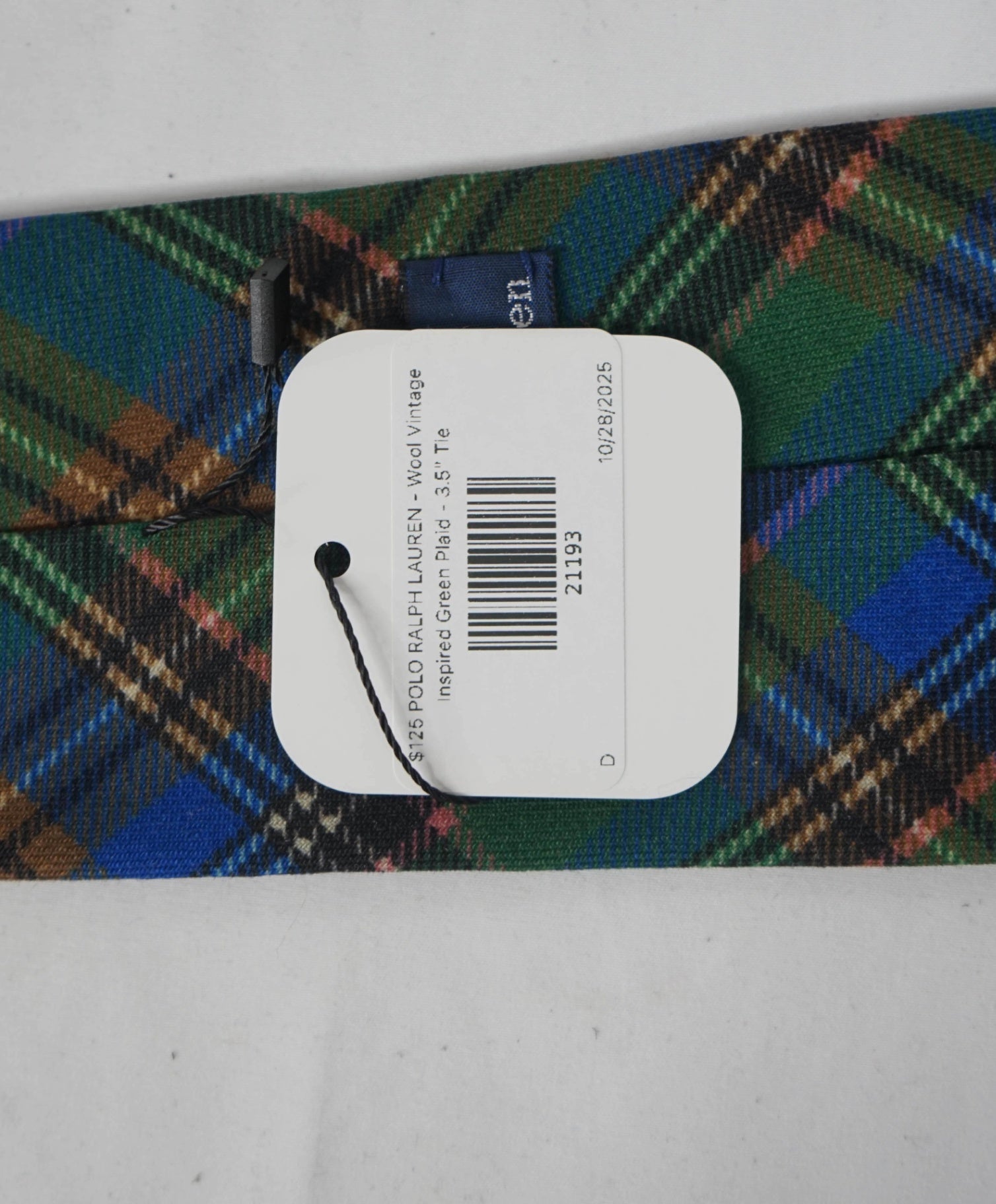 $125 POLO RALPH LAUREN - Wool *MADE IN ITALY* Plaid - 3.5" Tie