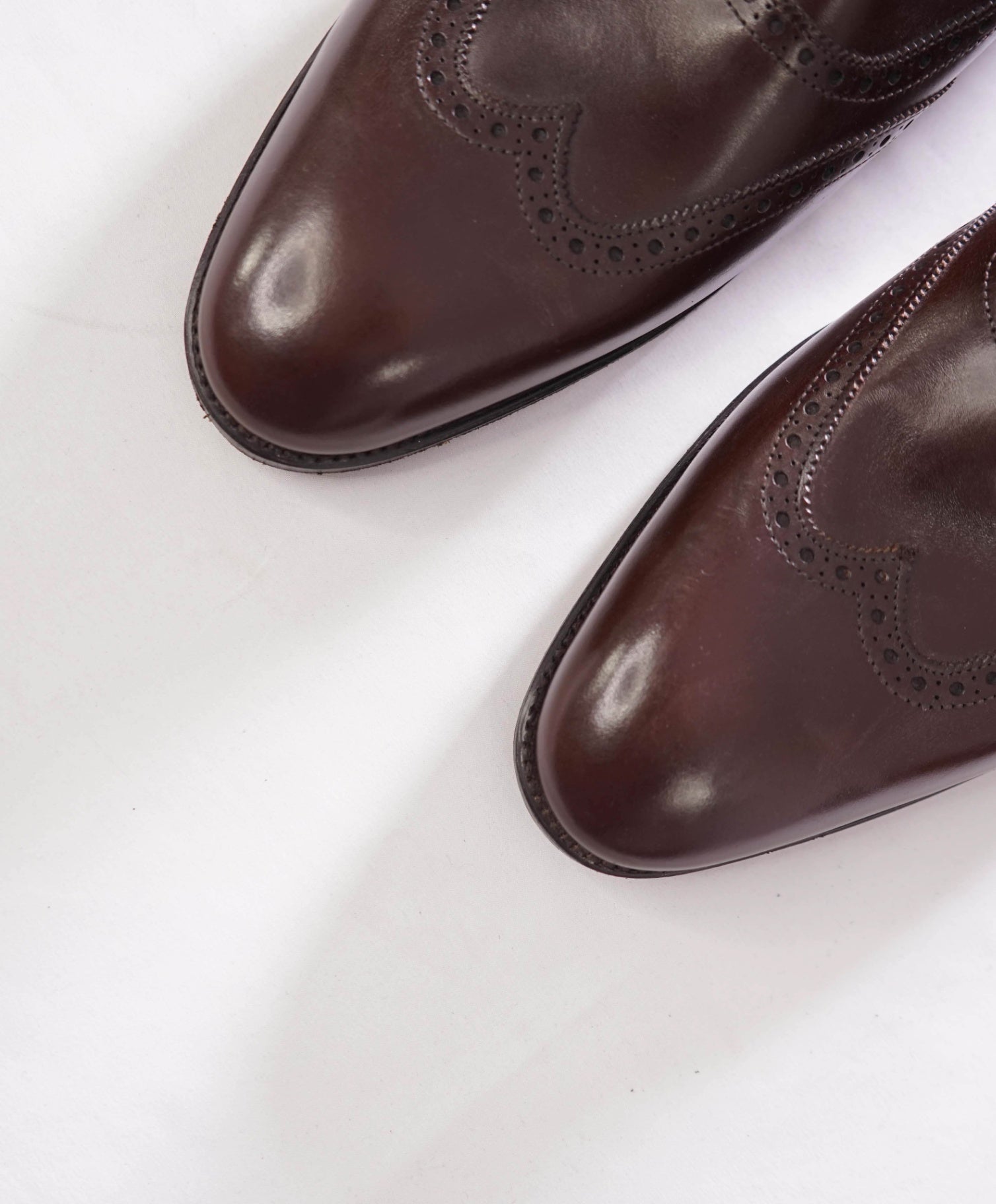 $1,850 JOHN LOBB - Leather Brown Brogue Wingtip Loafers - US 13 (UK12)