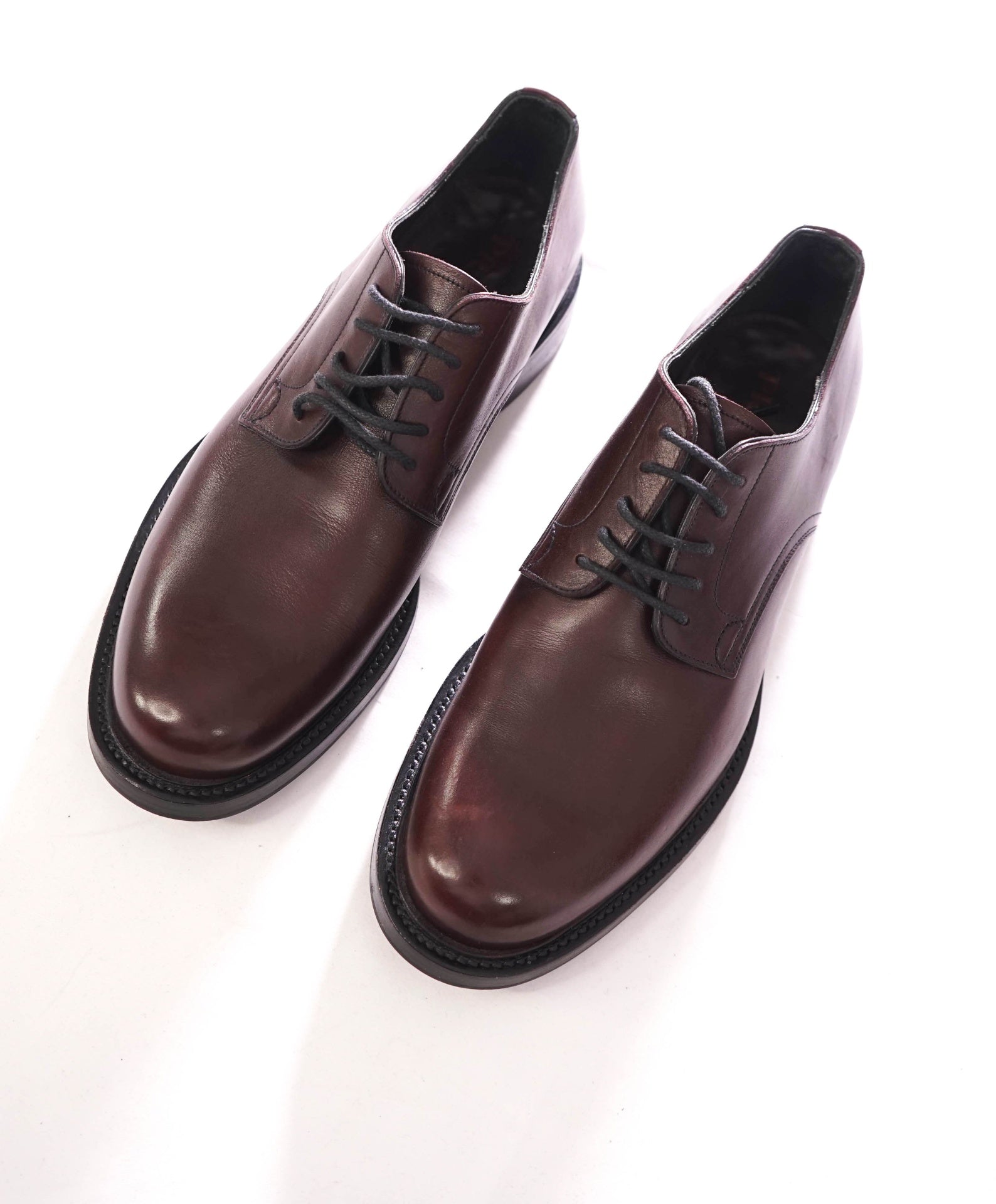 $1,150 PRADA - Leather Brown 5-Eyelet Derby - US 10 (UK9)