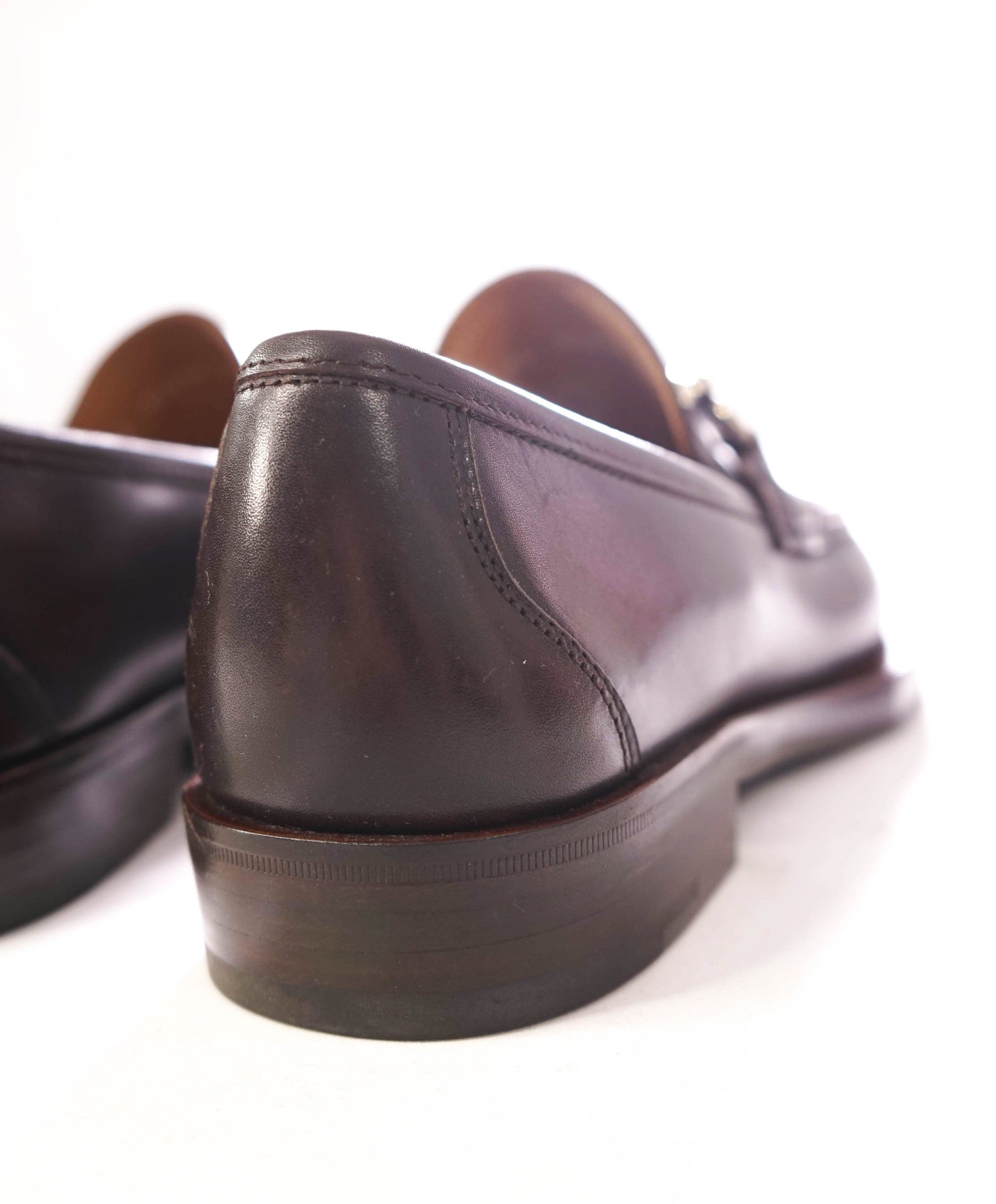 $850 SALVATORE FERRAGAMO - Lug Sole Leather Brown Loafers - 7 EE