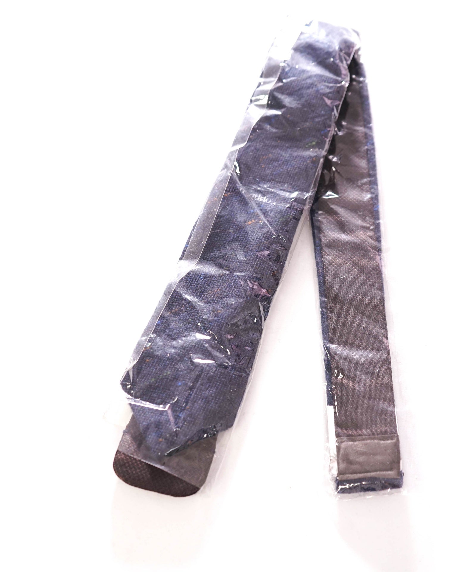 $185 ZEGNA "DUO" - Wool/Cashmere/Silk Burgundy & Blue Fleck - 2.75"