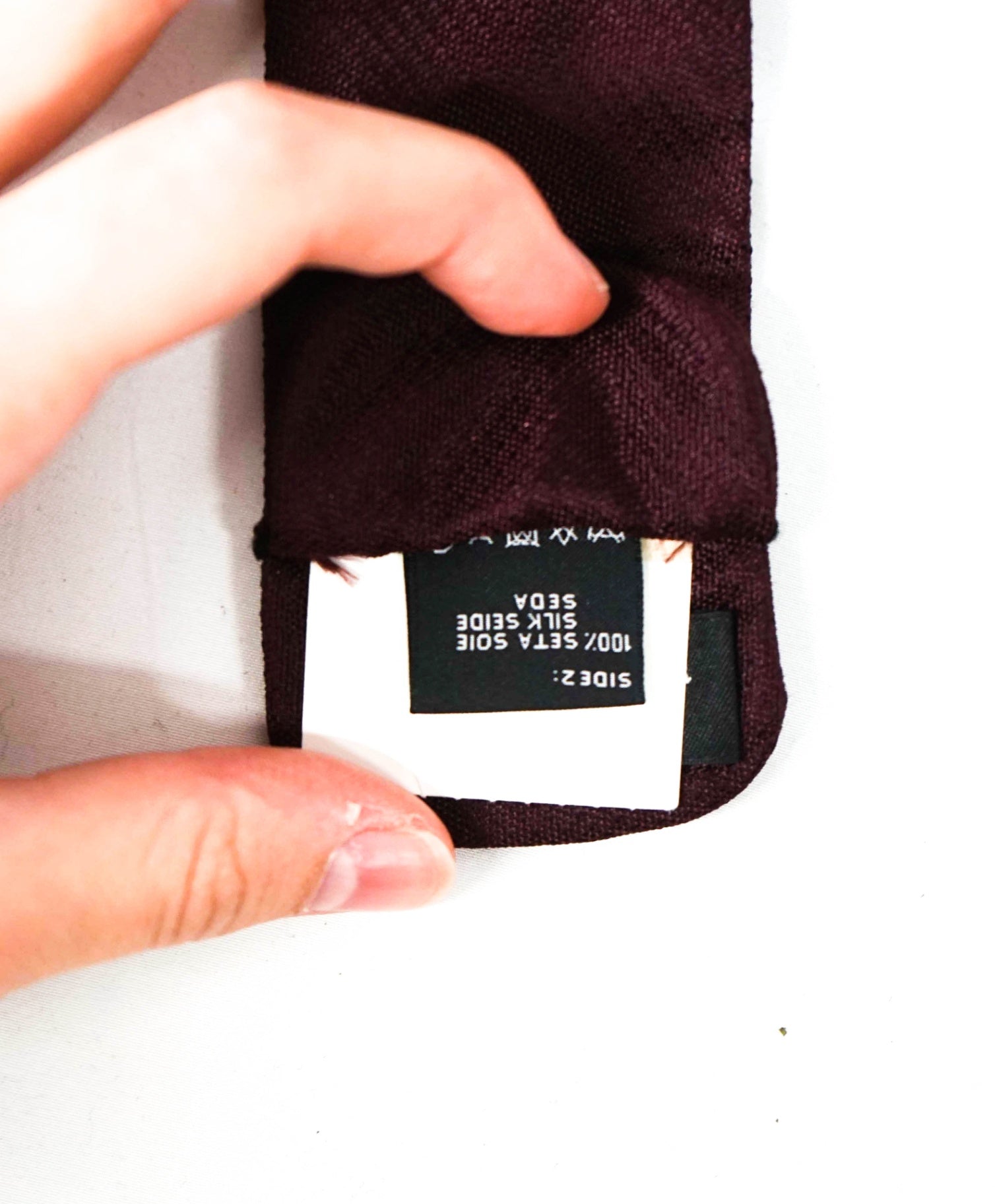 $185 ZEGNA "DUO" - Wool/Cashmere/Silk Burgundy & Blue Fleck - 2.75"