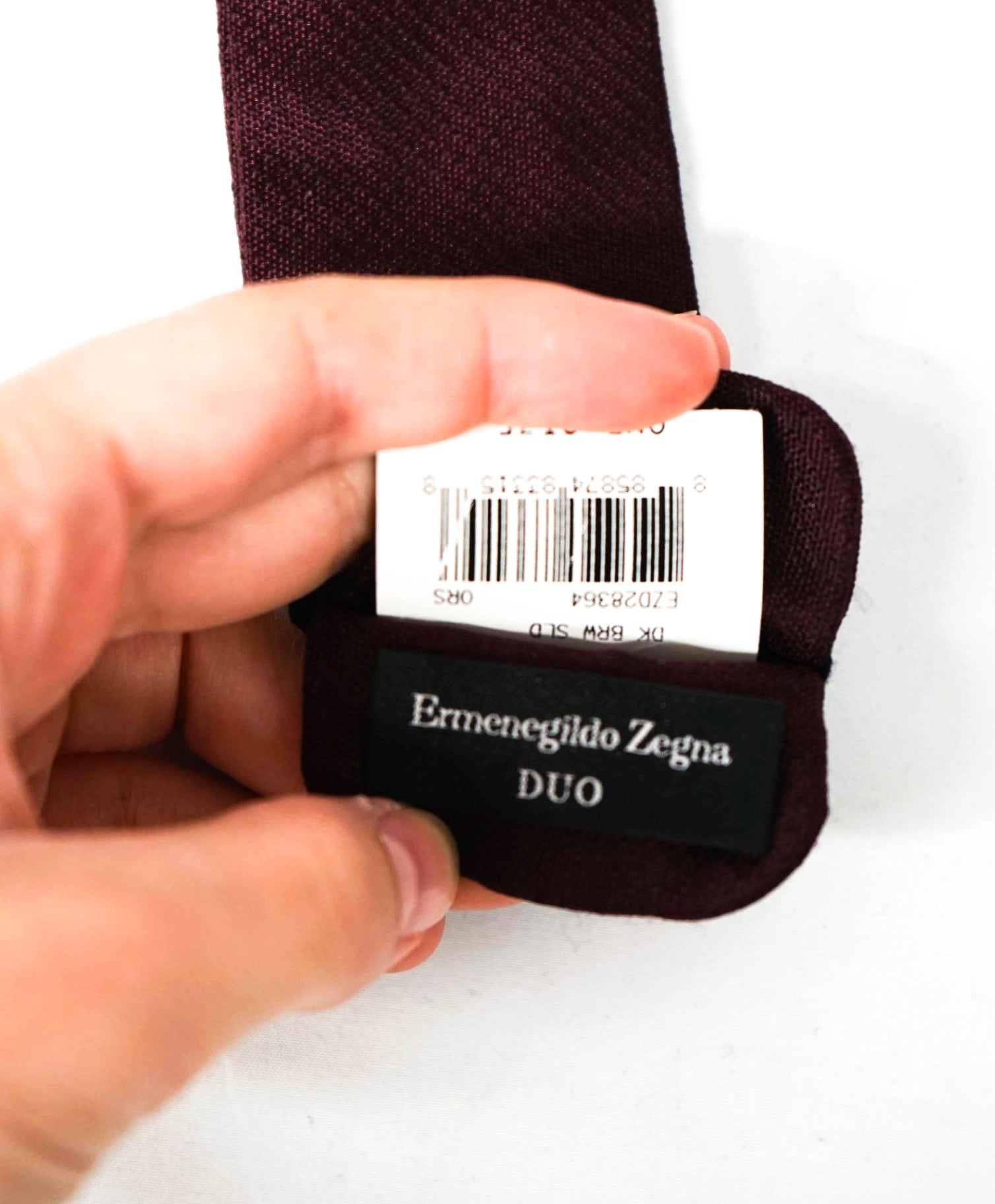 $185 ZEGNA "DUO" - Wool/Cashmere/Silk Brown & Navy Fleck - 2.75"
