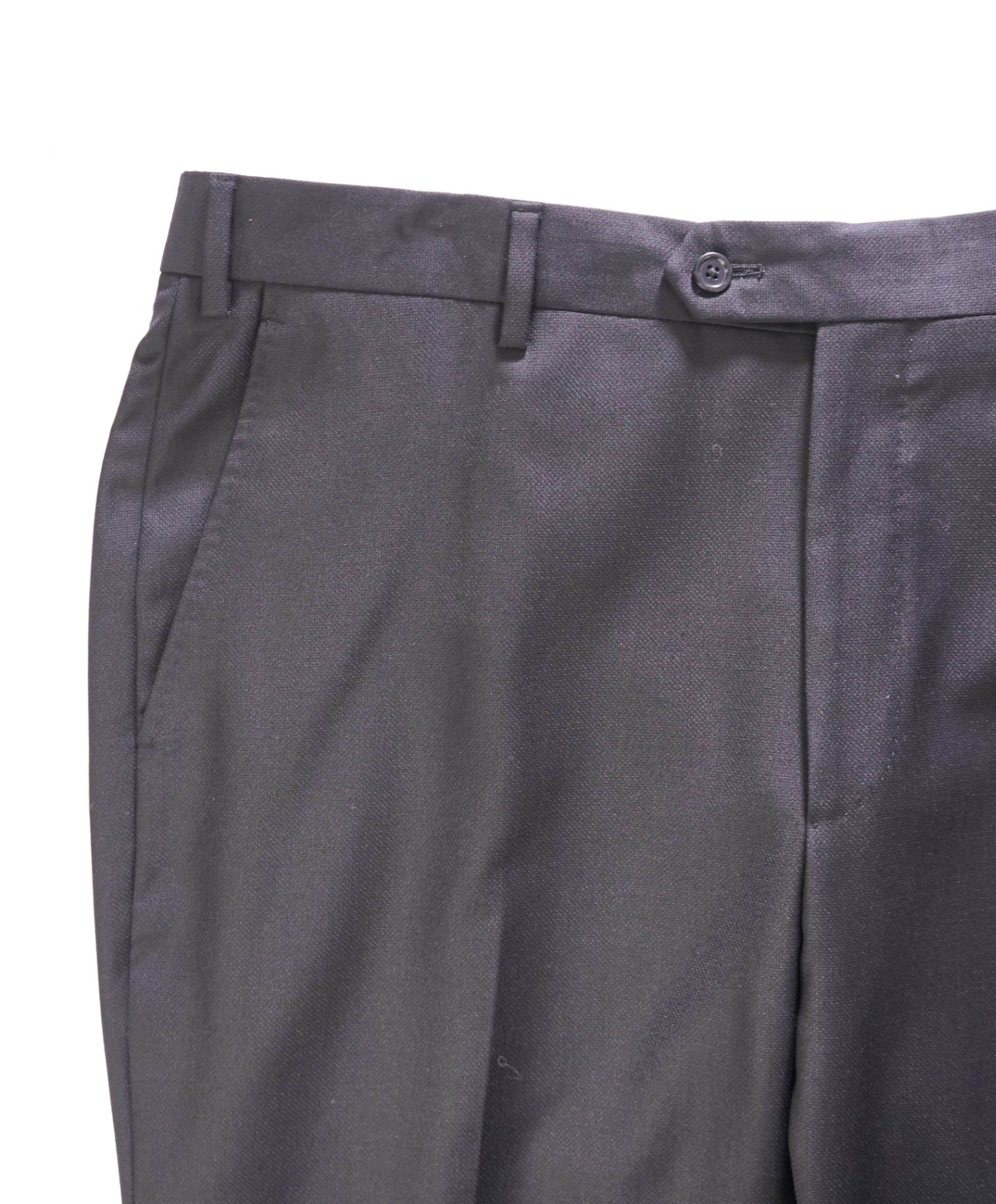 $400 SAKS FIFTH AVENUE - Wool Black Textured Pants - 38W