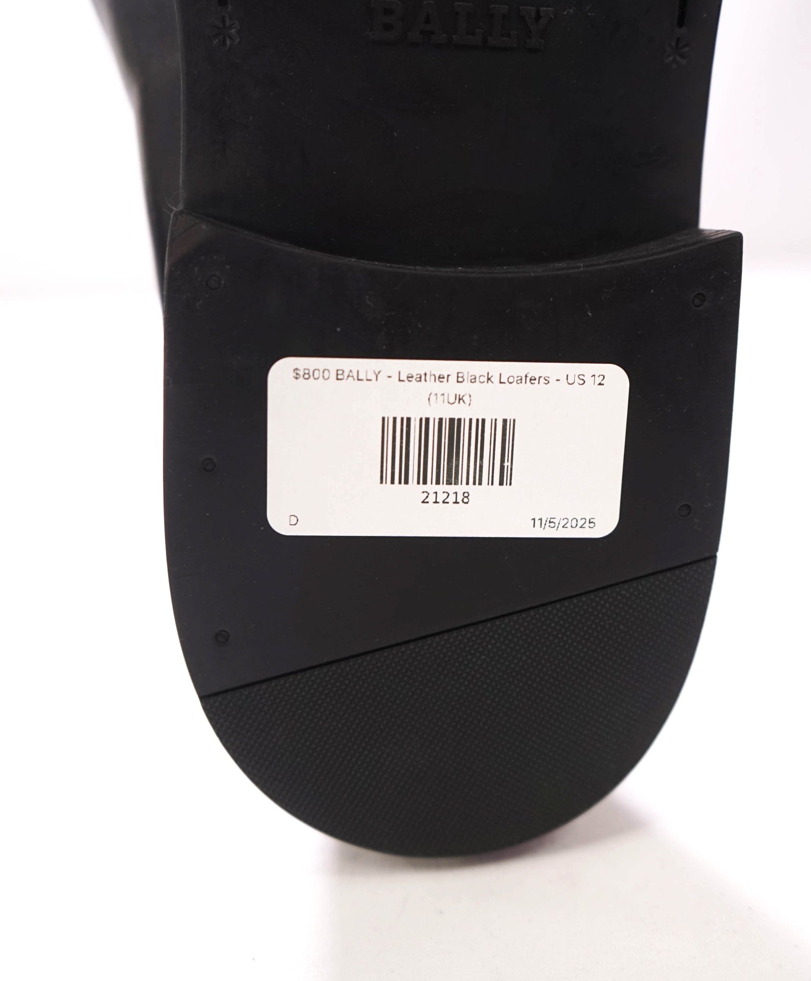 $800 BALLY - Leather Black Penny Loafers - US 12 (11UK)