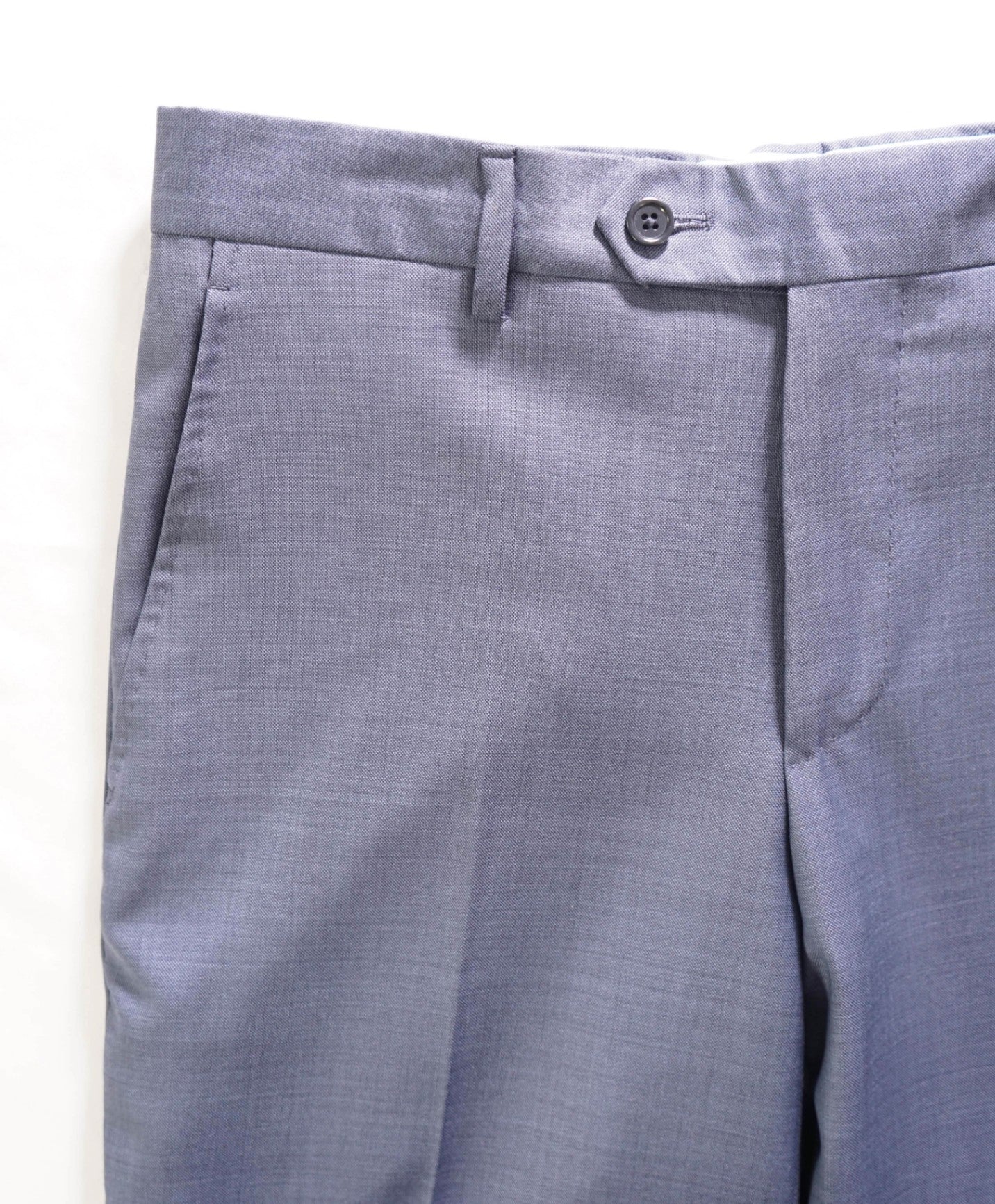 $1,295 SAKS FIFTH AVENUE - Wool Solid Pastel Blue Pants - 30W