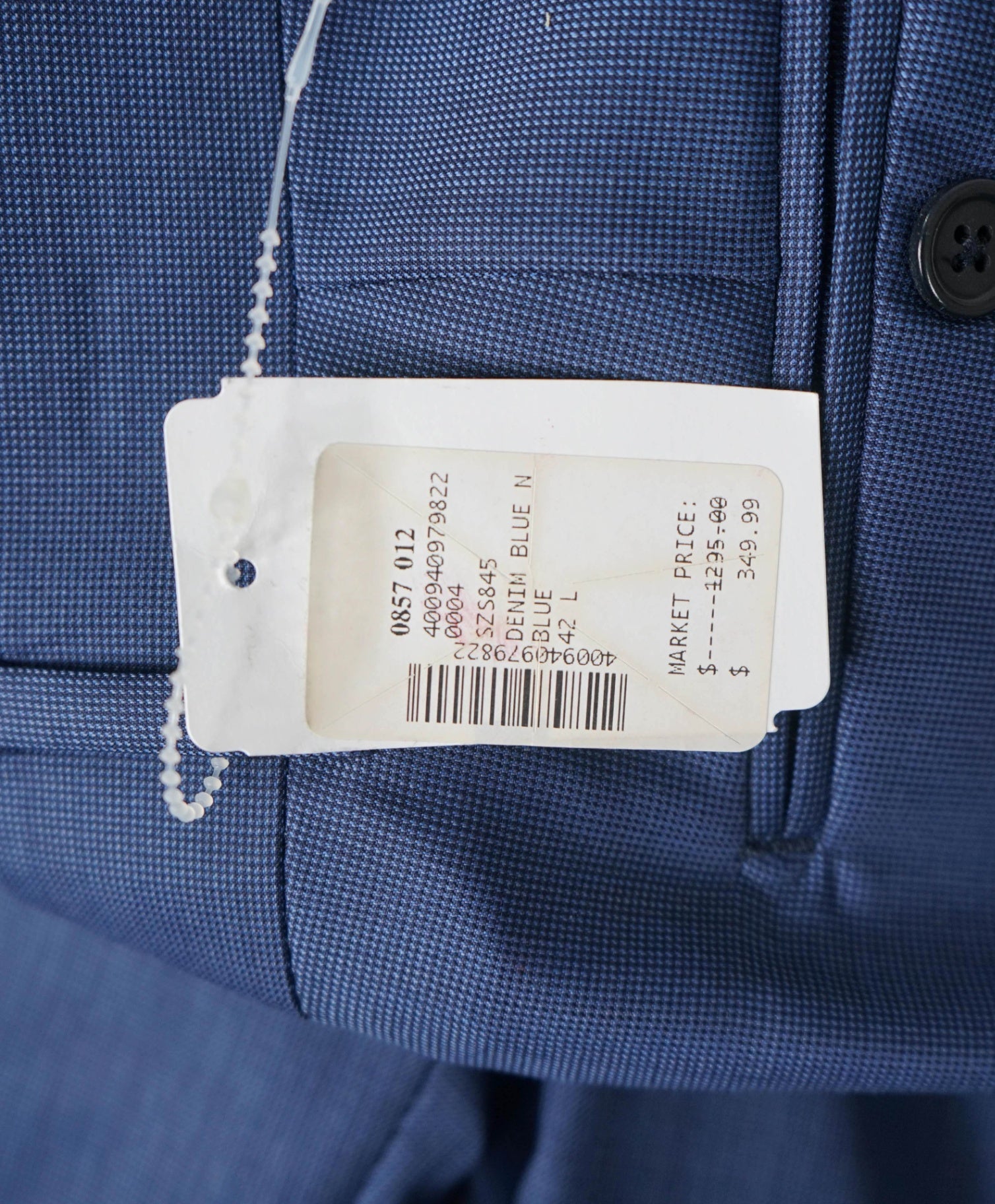 $1,295 SAKS FIFTH AVENUE - Wool Pastel Blue Pants - 36W