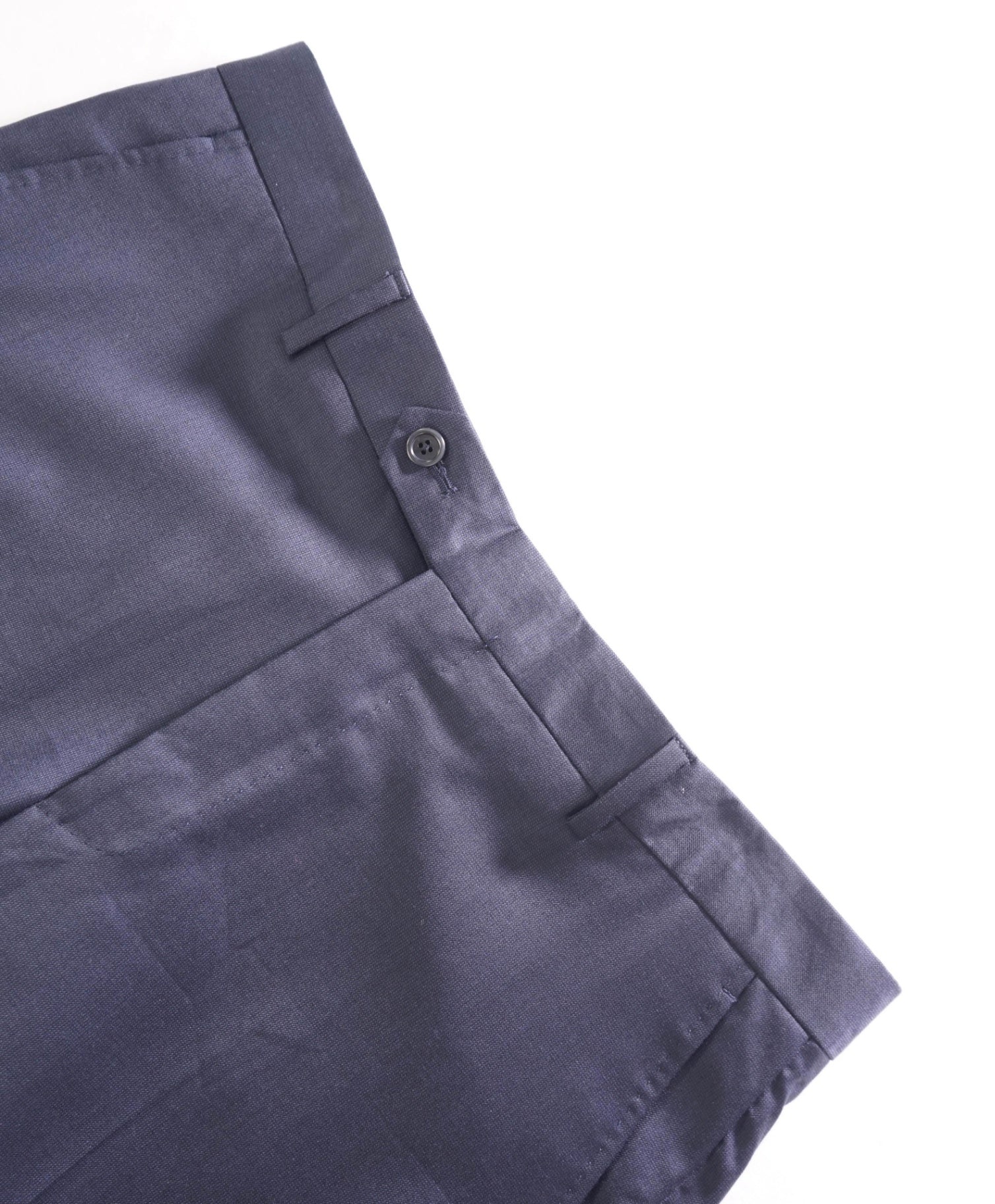 $400 SAKS FIFTH AVENUE - Wool Solid Navy Blue Pants - 36W