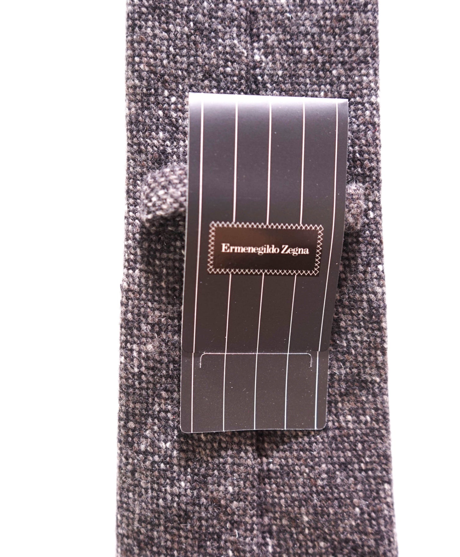 $295 ERMENEGILDO ZEGNA - Cashmere Gray Fleck 3.25" Tie