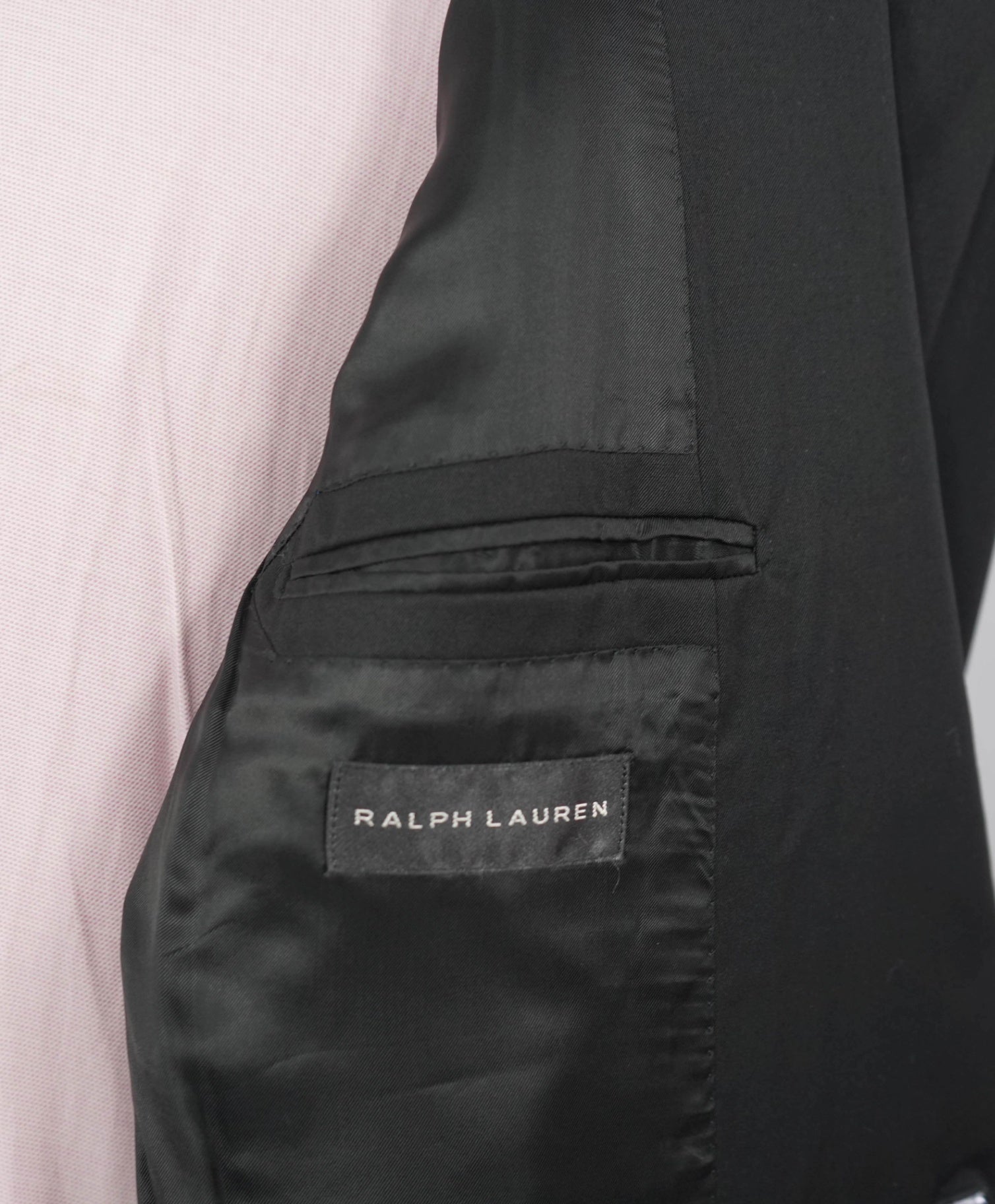 $1,495 RALPH LAUREN BLACK LABEL - Wool Solid Black Blazer - 44L