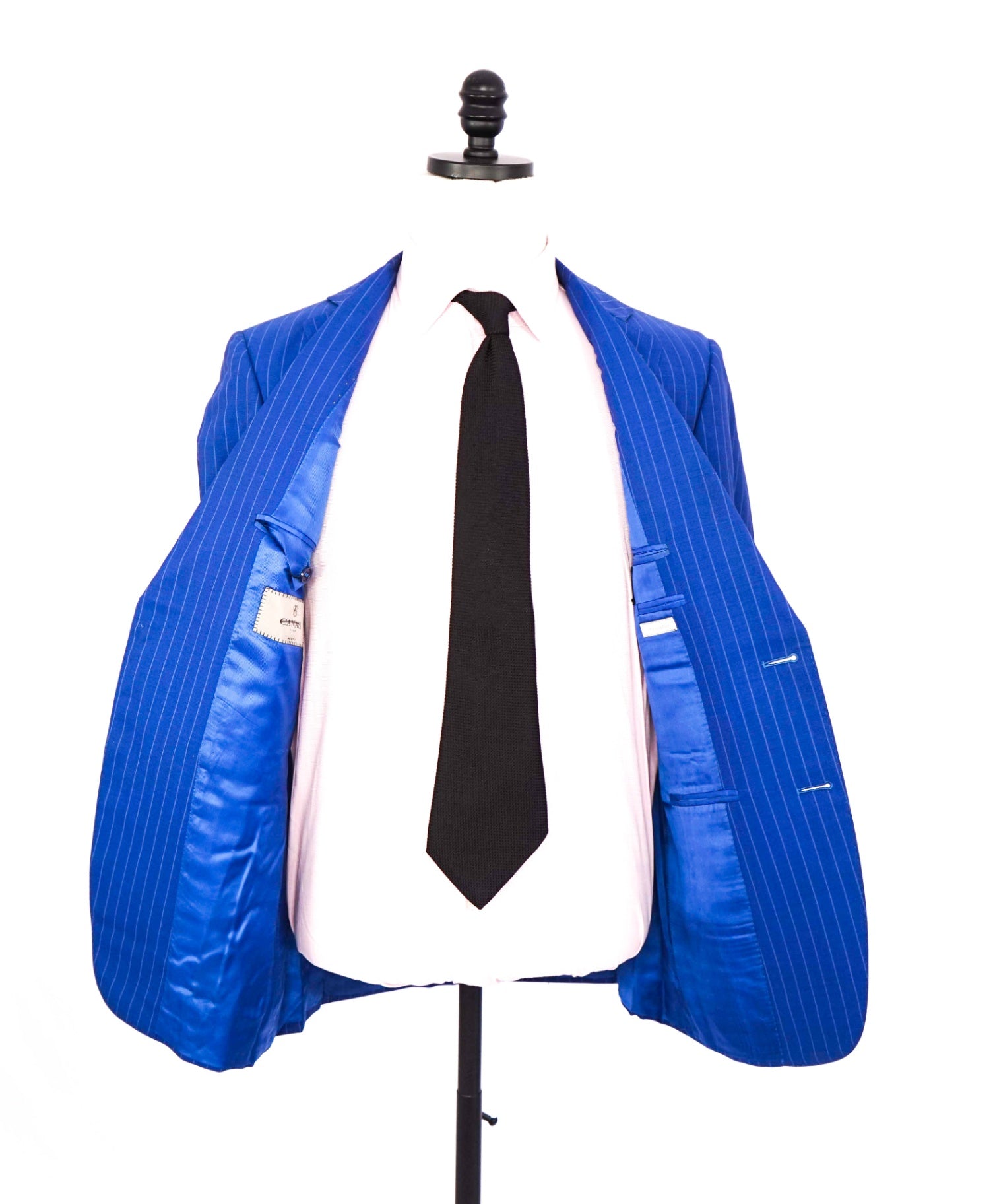 $2,195 CANALI - "Impeccabile" Wool Cobalt Blue Pinstripe Suit - 38R