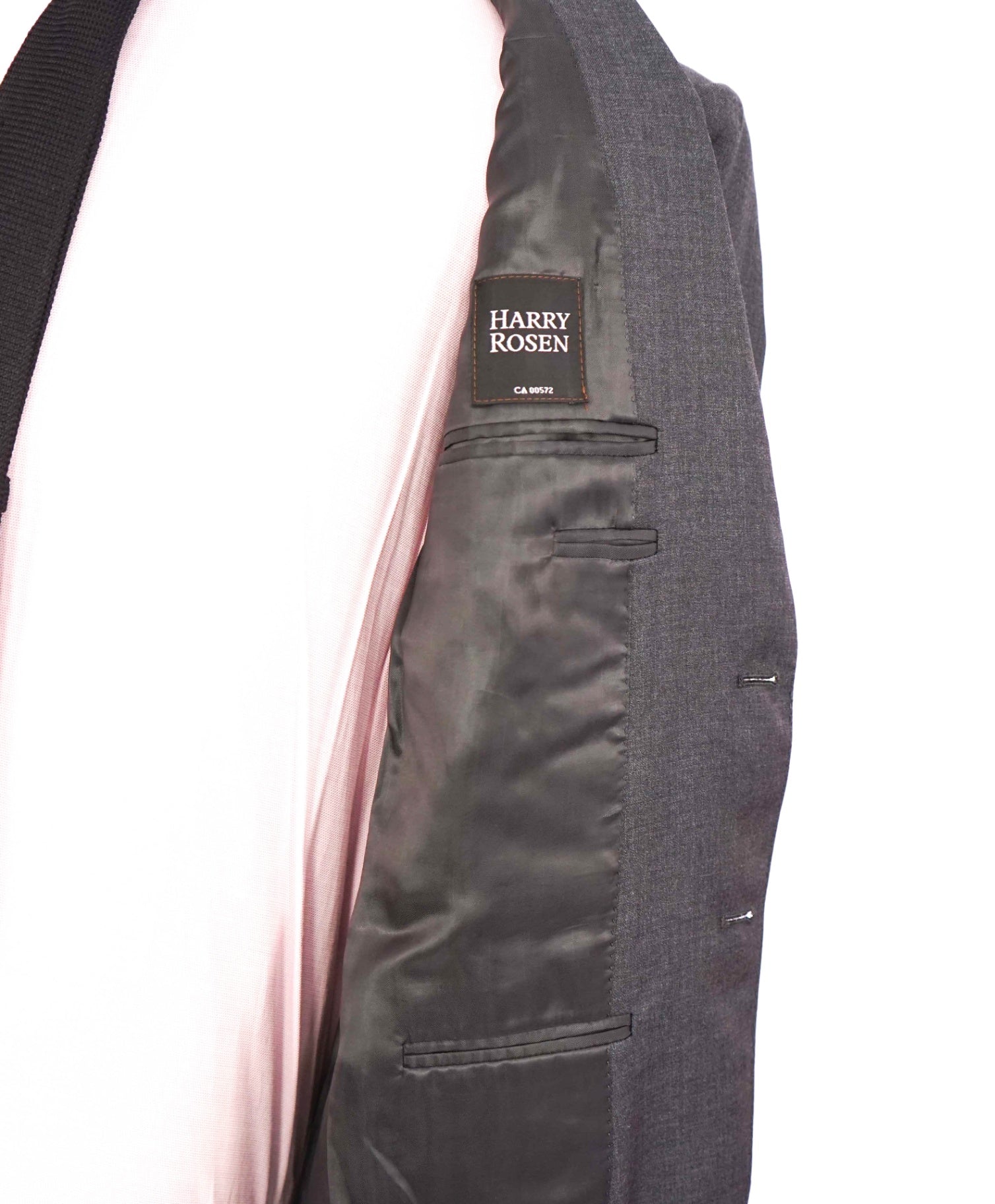 $1,995 CANALI - Wool Solid Gray 2-Btn Classic Suit - 36S