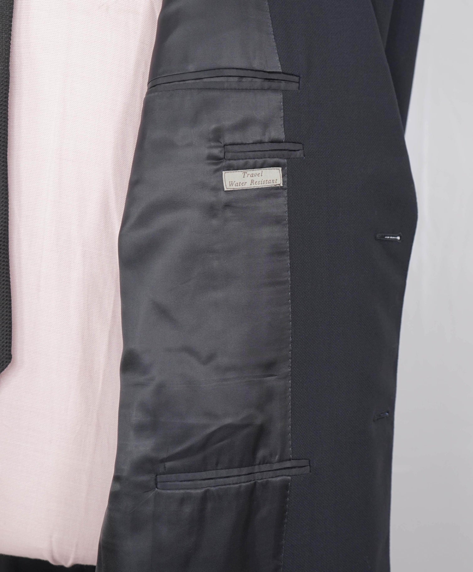 $1,895 CANALI - Solid Navy Blue "Travel" Blazer - 44L