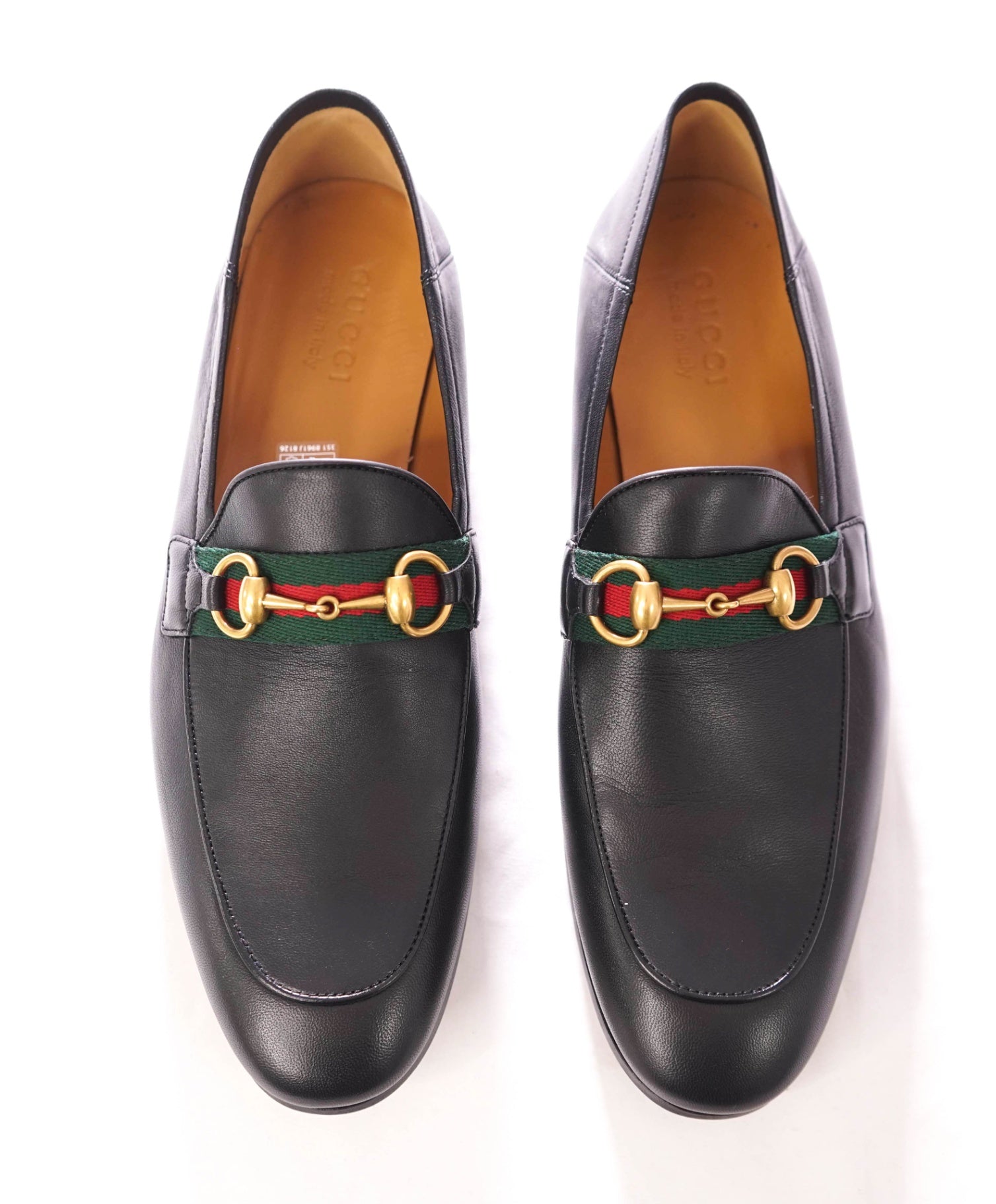 $1,090 GUCCI - Jordaan Agnello Black Leather Loafers - US 9.5 (UK8.5)