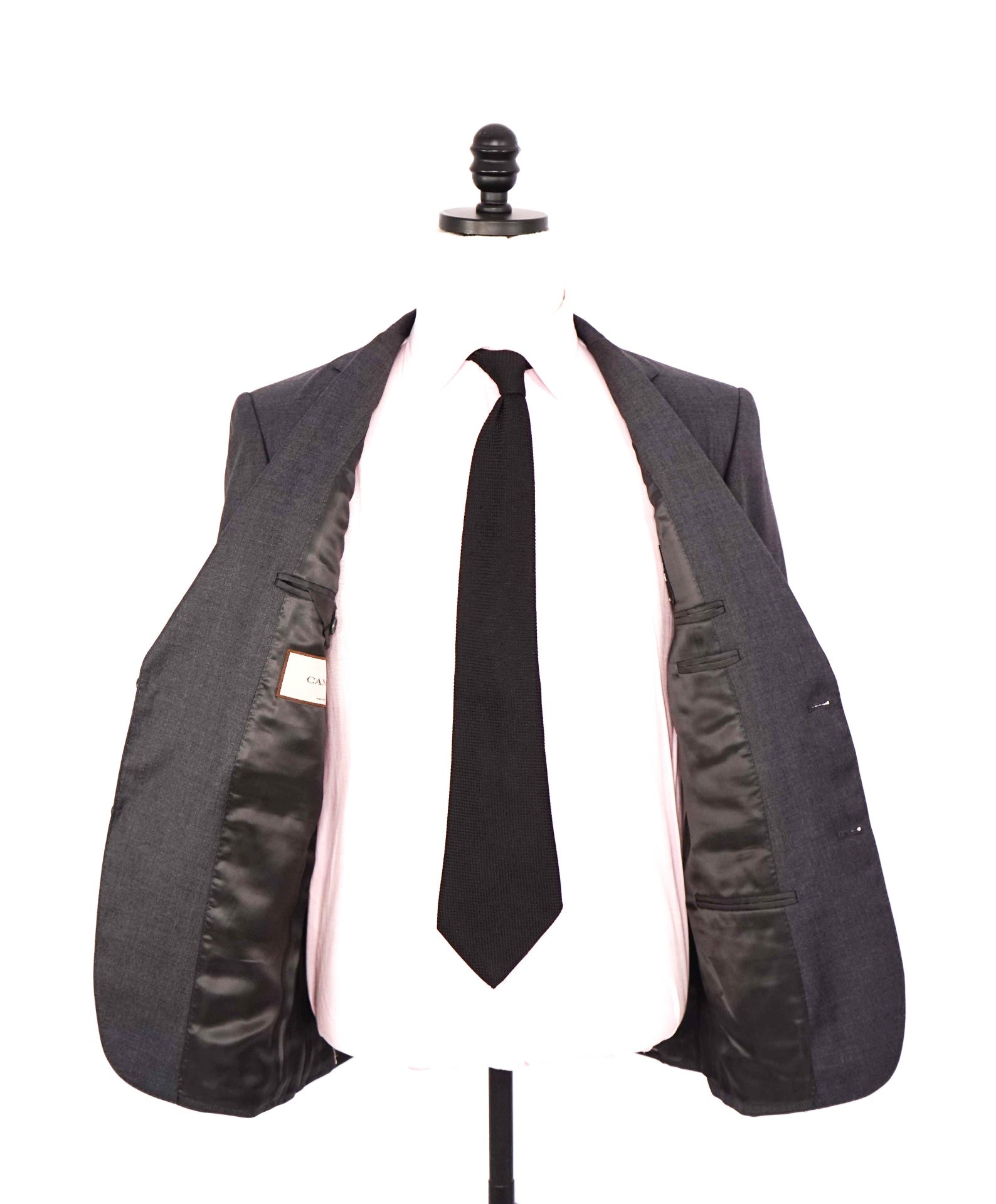 $1,995 CANALI - Wool Solid Gray 2-Btn Classic Suit - 36S