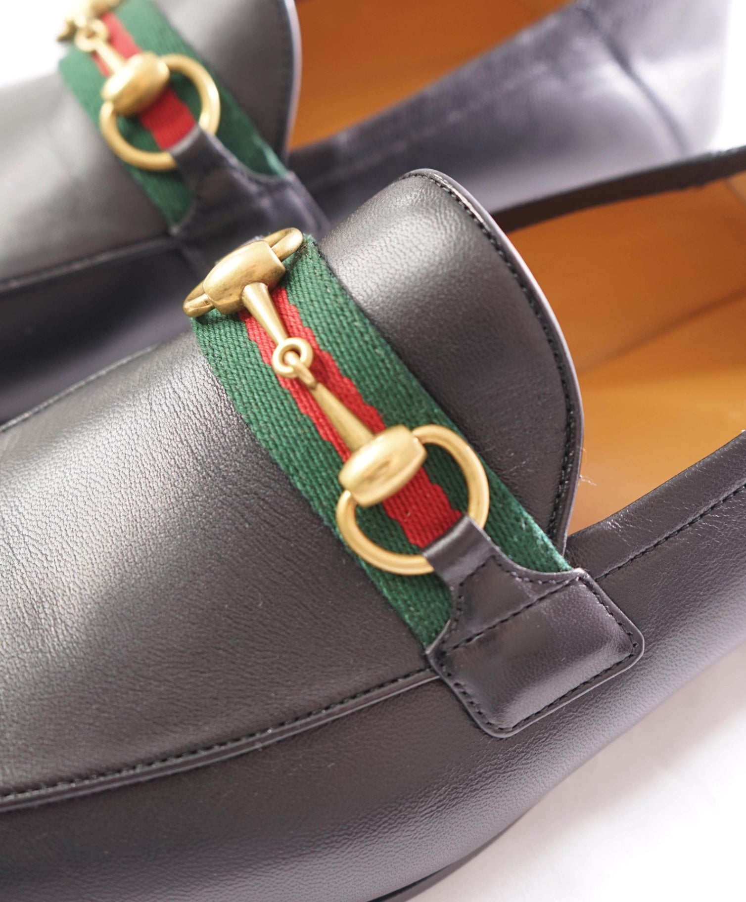 $1,090 GUCCI - Jordaan Agnello Black Leather Loafers - US 9.5 (UK8.5)