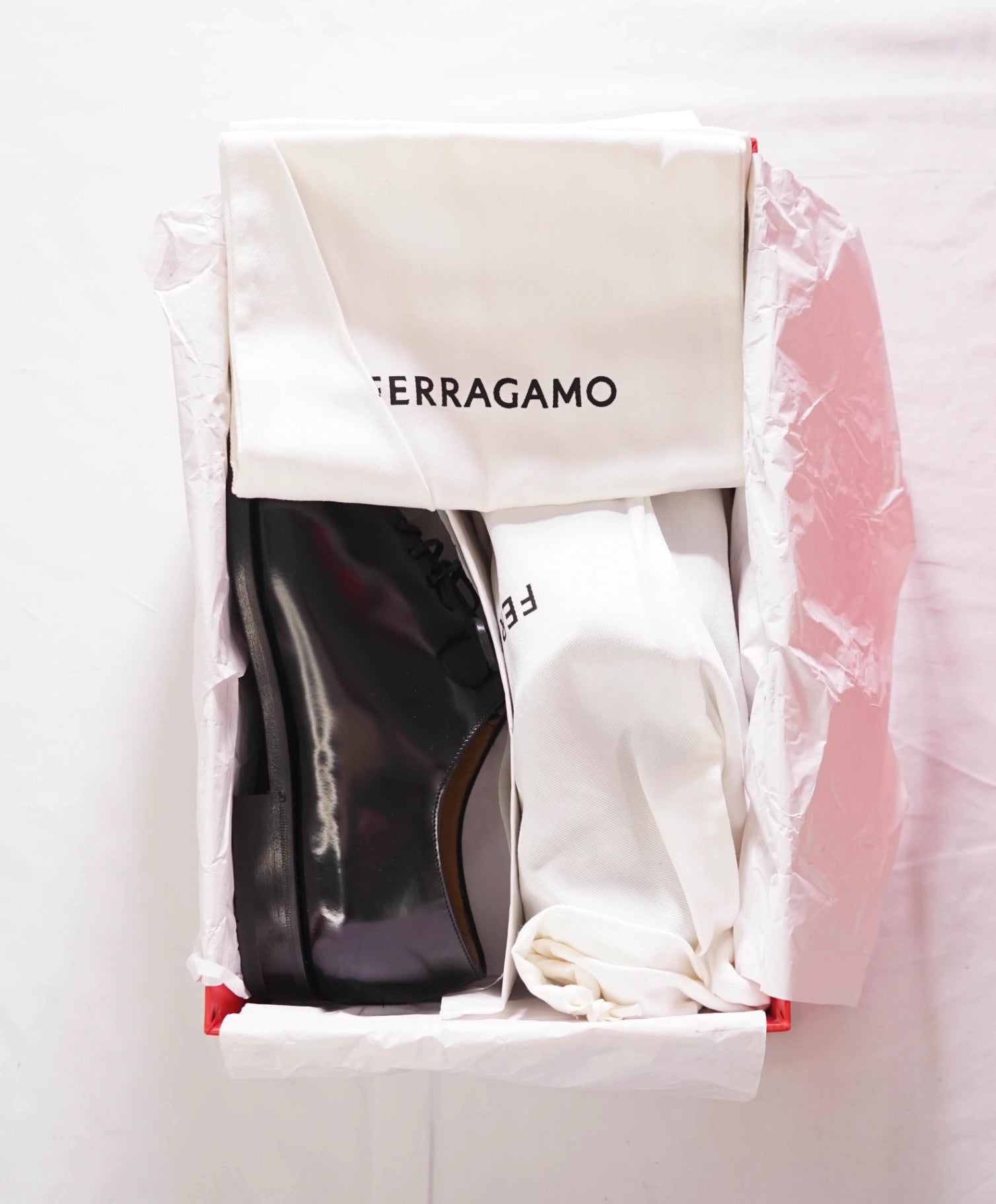 $1,090 FERRAGAMO - Black Leather "GEOFFREY" Oxfords - 13 D