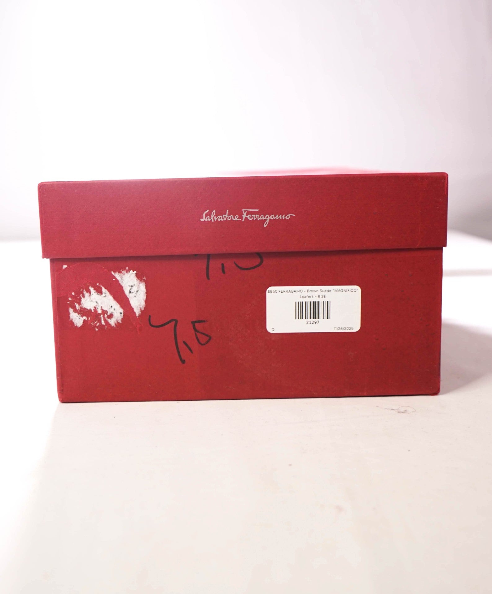 $850 FERRAGAMO - Brown Suede "MAGNIFICO" Loafers - 8 3E