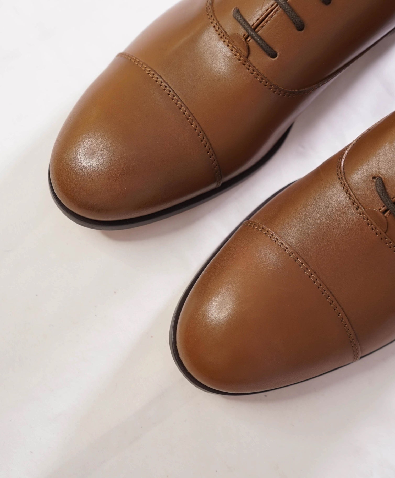 $975 TOD'S - Brown Leather Oxfords LOGO - US 8.5 (UK7.5)