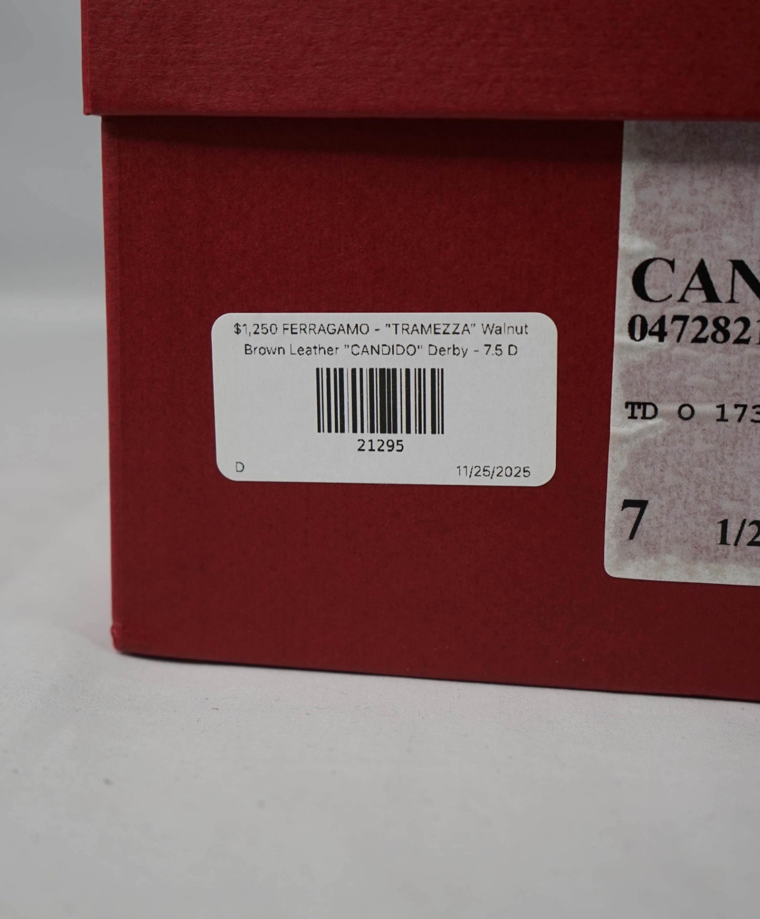 $1,250 FERRAGAMO - "TRAMEZZA" Walnut Brown "CANDIDO" - 7.5 D