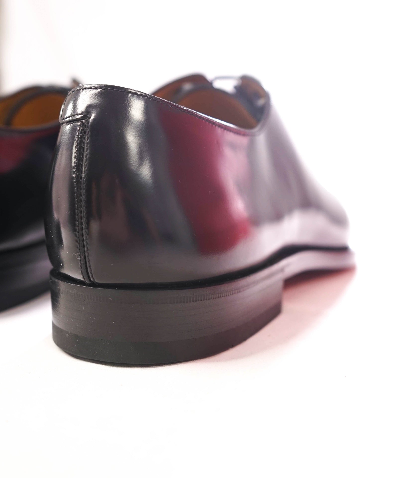 $1,090 FERRAGAMO - Black Leather "GEOFFREY" Oxfords - 13 D