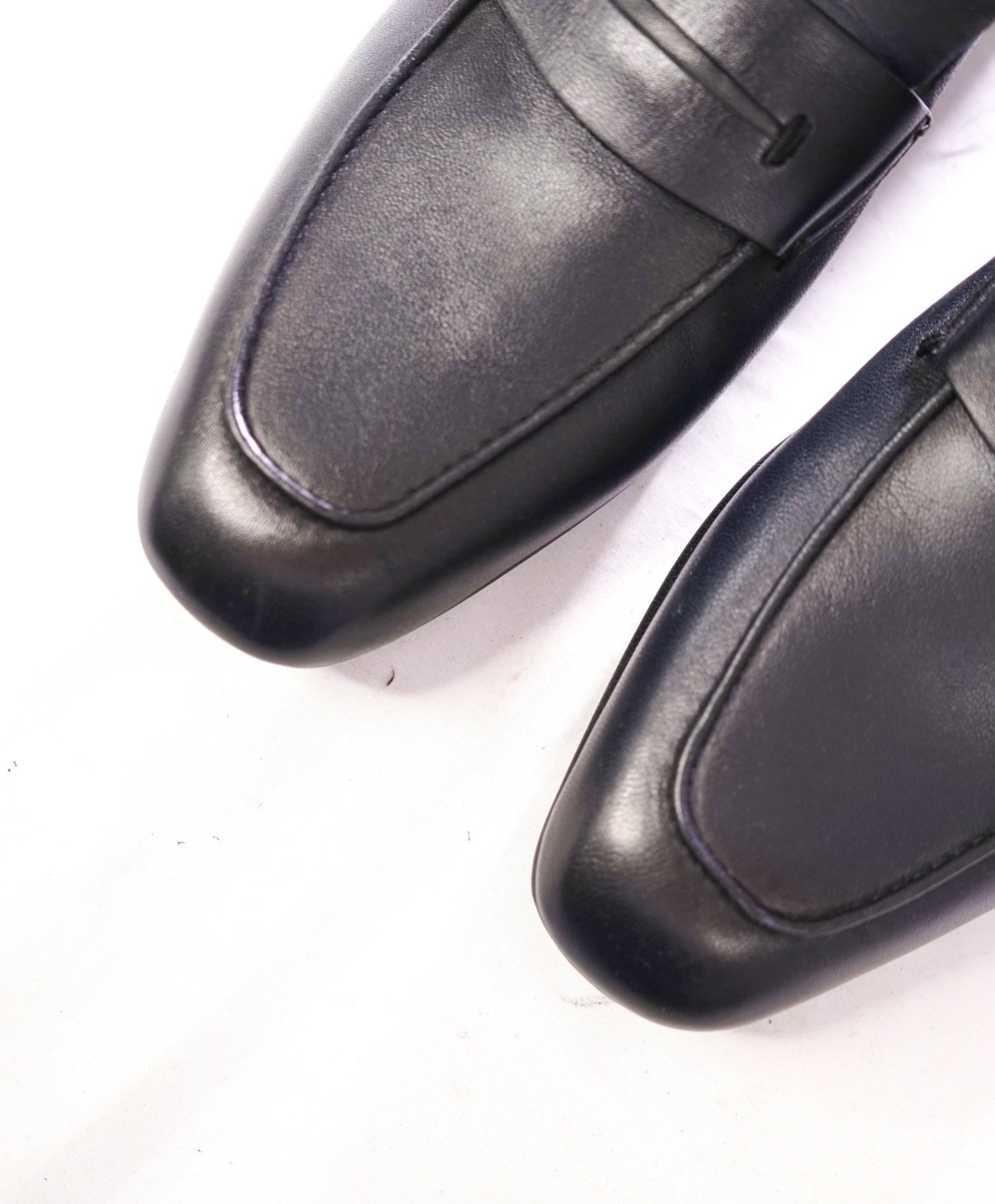 $950 ZEGNA - L'asola Black Leather Penny Loafers - US 9 (8UK)