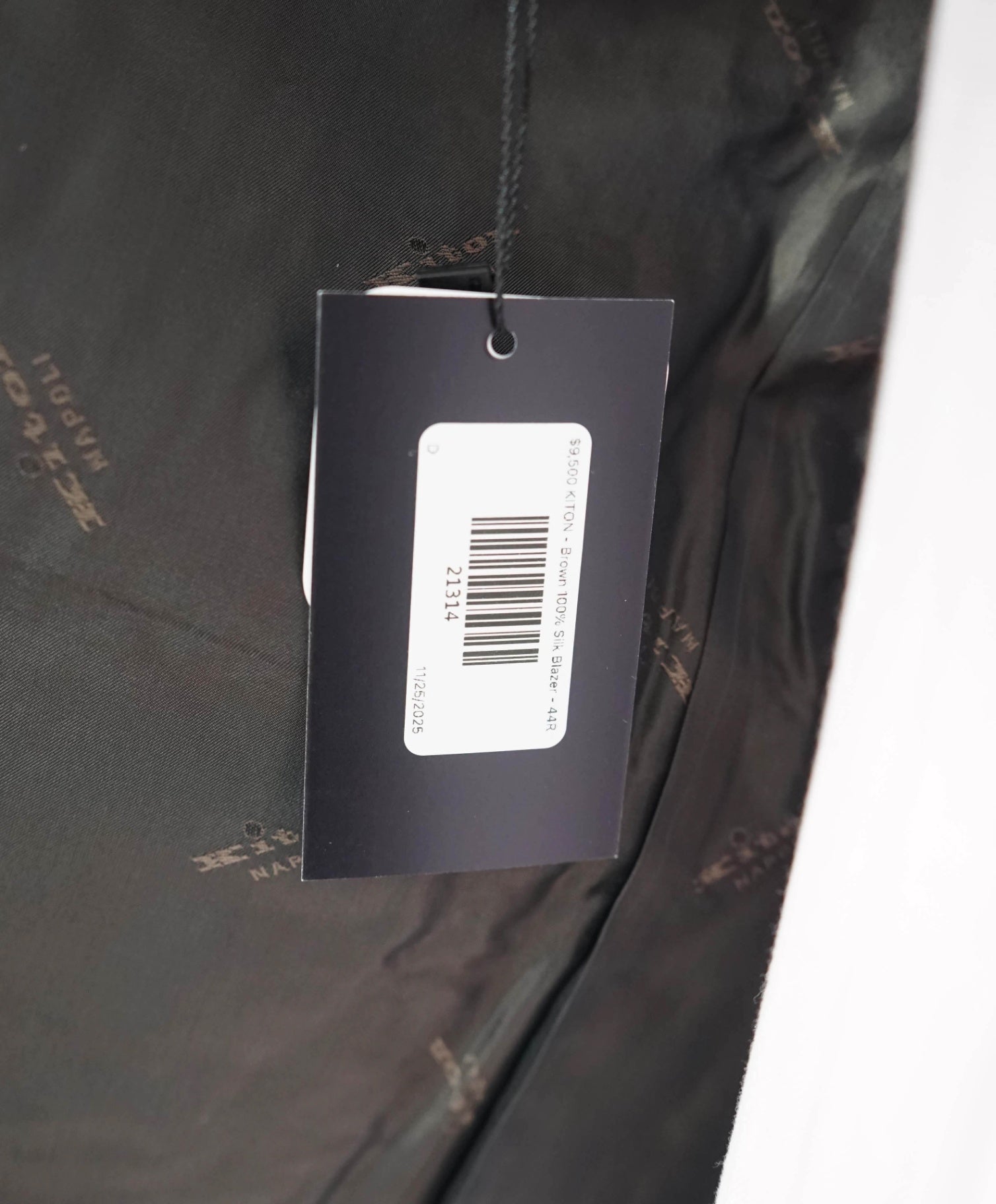 $9,500 KITON - Brown 100% PURE SILK Textured Blazer - 44R