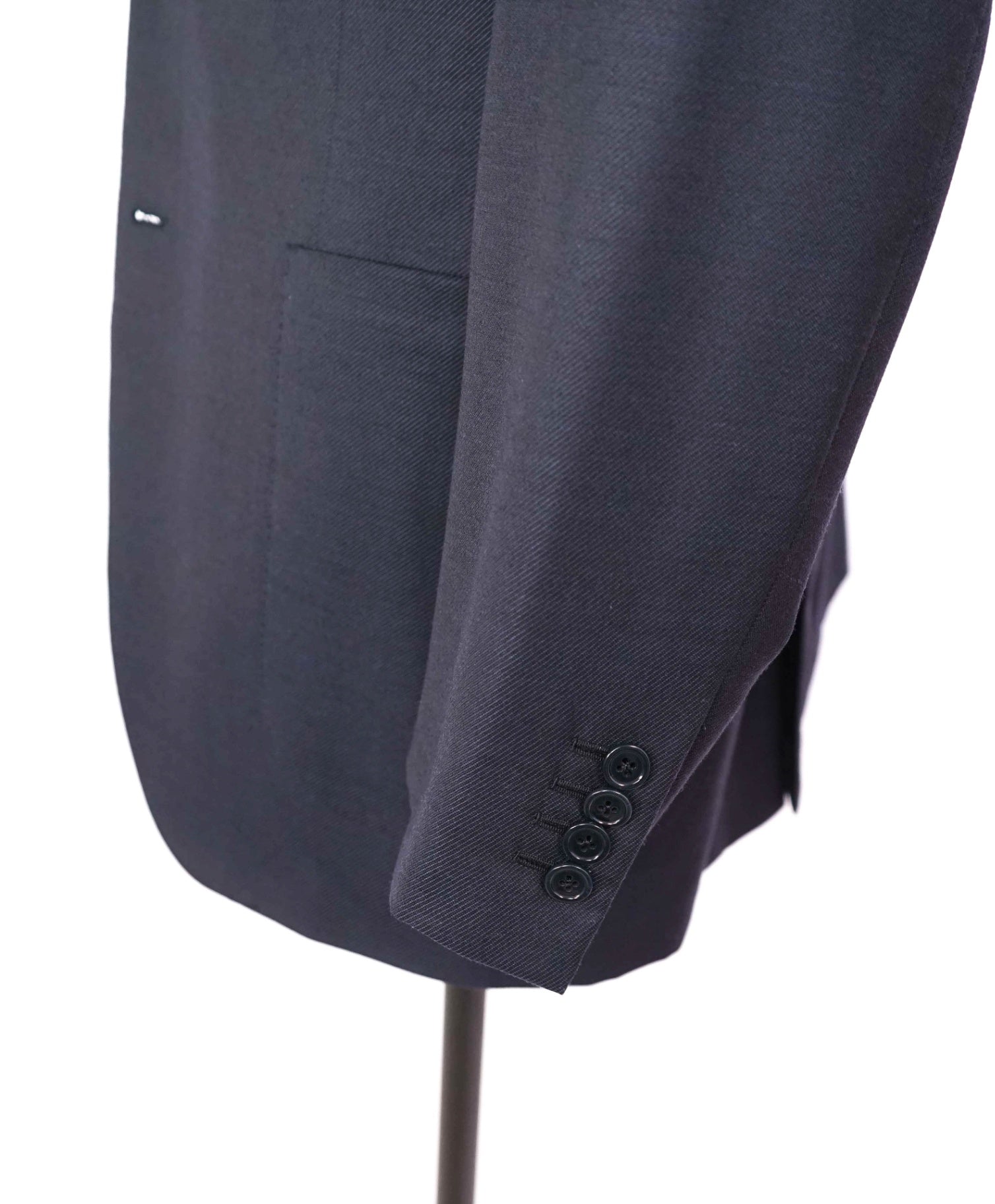 $3,295 ZEGNA - "TROFEO" Navy Blue Wool 2/3 Roll Lapel Blazer - 46R