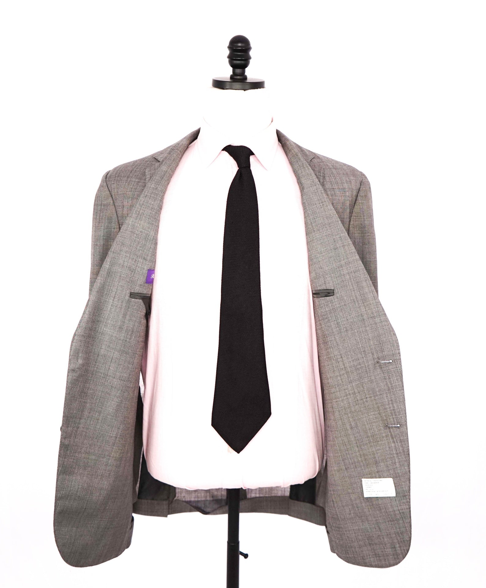 $2,395 RALPH LAUREN PURPLE LABEL - "NIGEL" Gray Wool Blazer- 42L