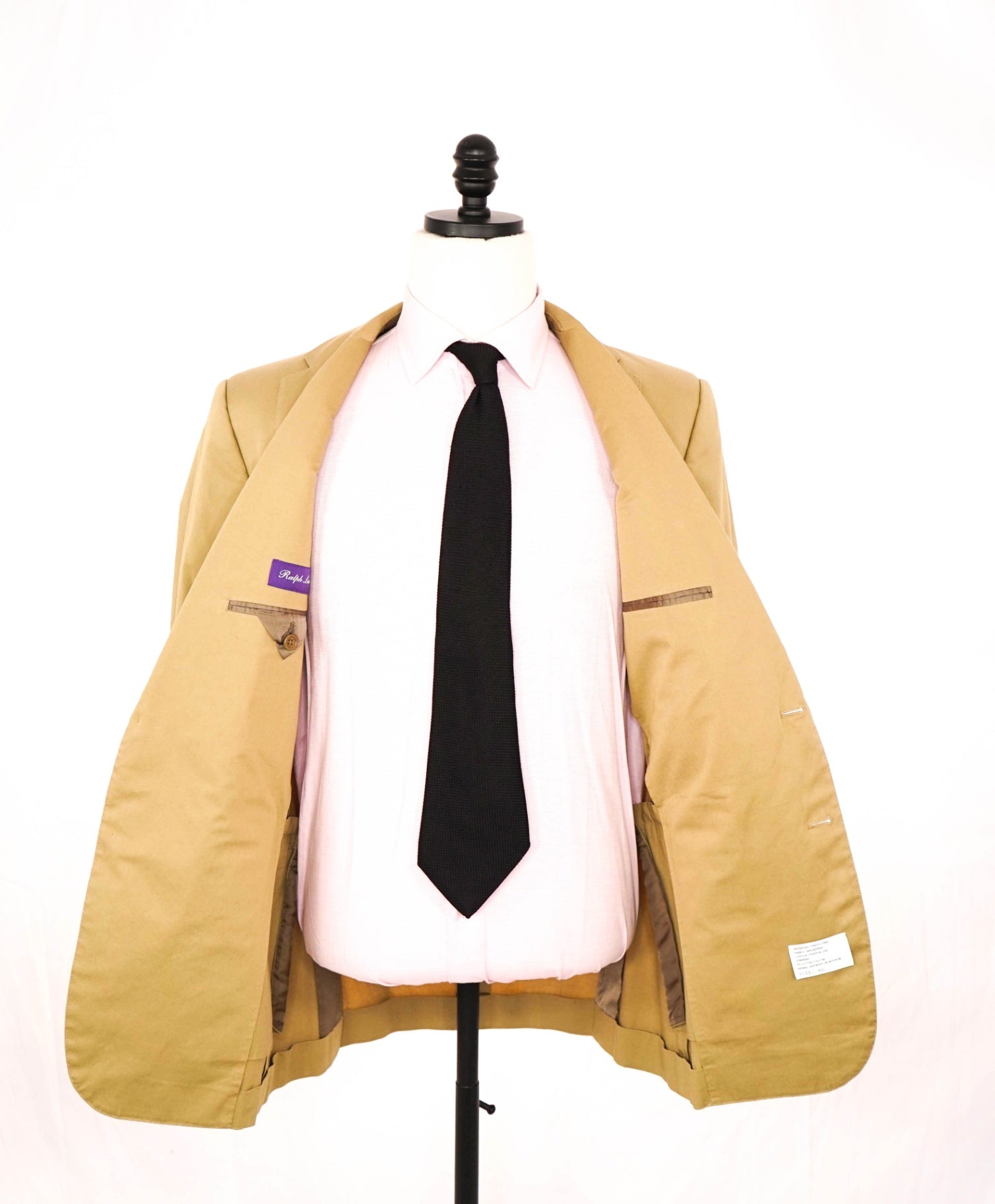 $2,495 RALPH LAUREN PURPLE LABEL - "ANTHONY" Khaki Cotton - 42L