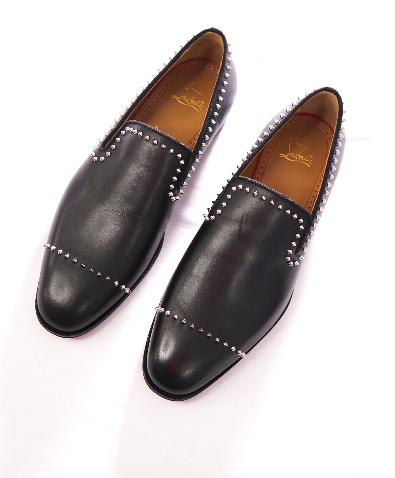 $1,200 CHRISTIAN LOUBOUTIN - *DANDY CLOO* Black Spike Loafers - US 9.5 (EU42.5)