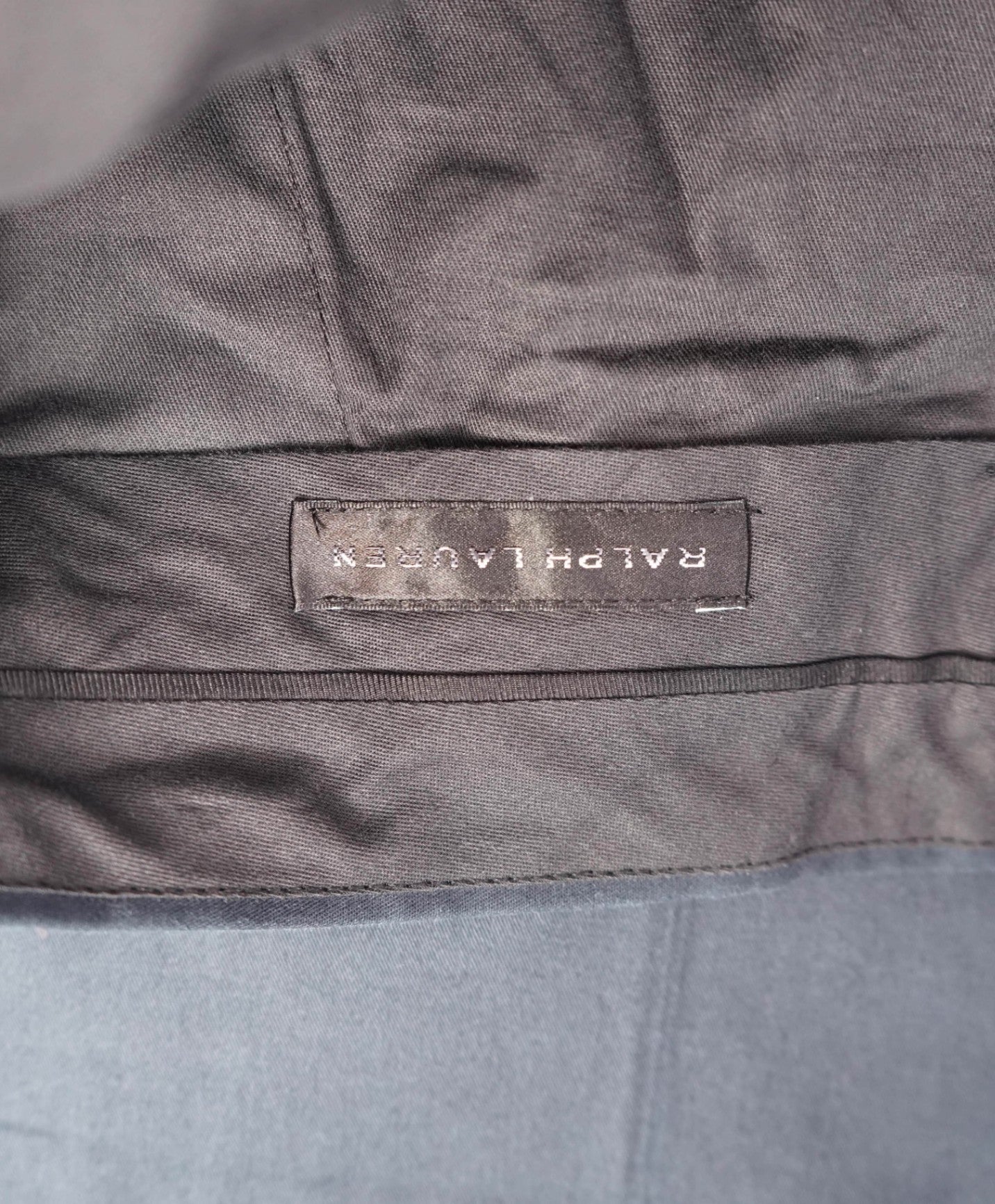 $595 RALPH LAUREN BLACK LABEL - Navy Cotton Chinos Trousers - 36W