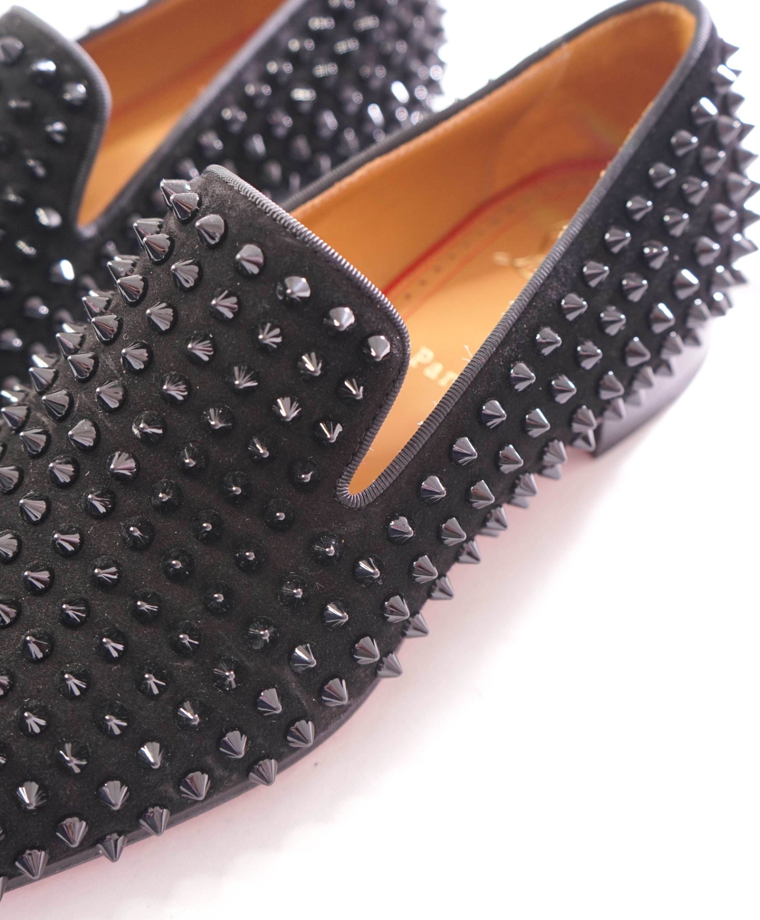 $1,395 Christian Louboutin - Black Dandelion Spikes Loafers - US 7 (40EU)