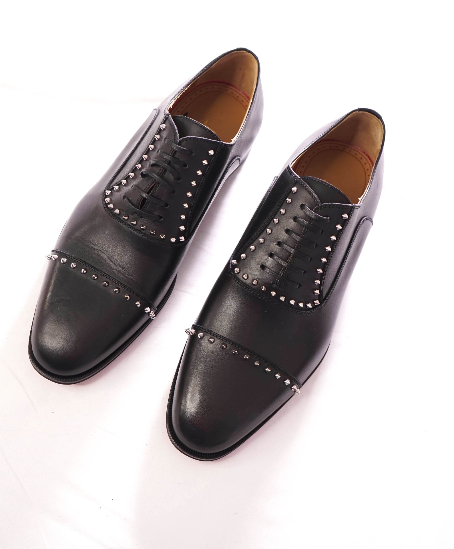 $1,200 CHRISTIAN LOUBOUTIN - *CLOOCLOO* Black Spike Oxfords - US 9 (42EU)