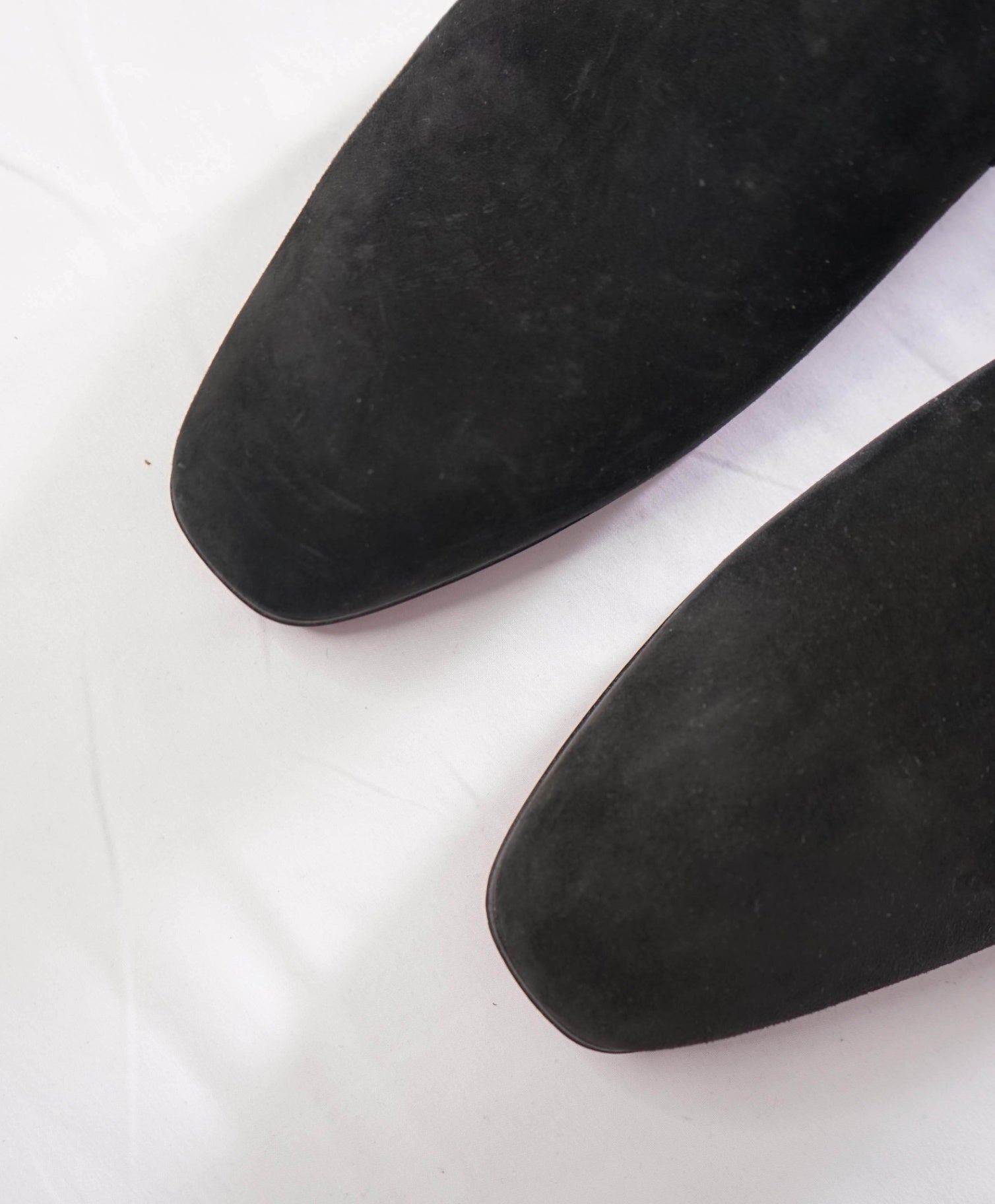 $1,050 CHRISTIAN LOUBOUTIN - Black Suede Loafers - US 7 (40EU)
