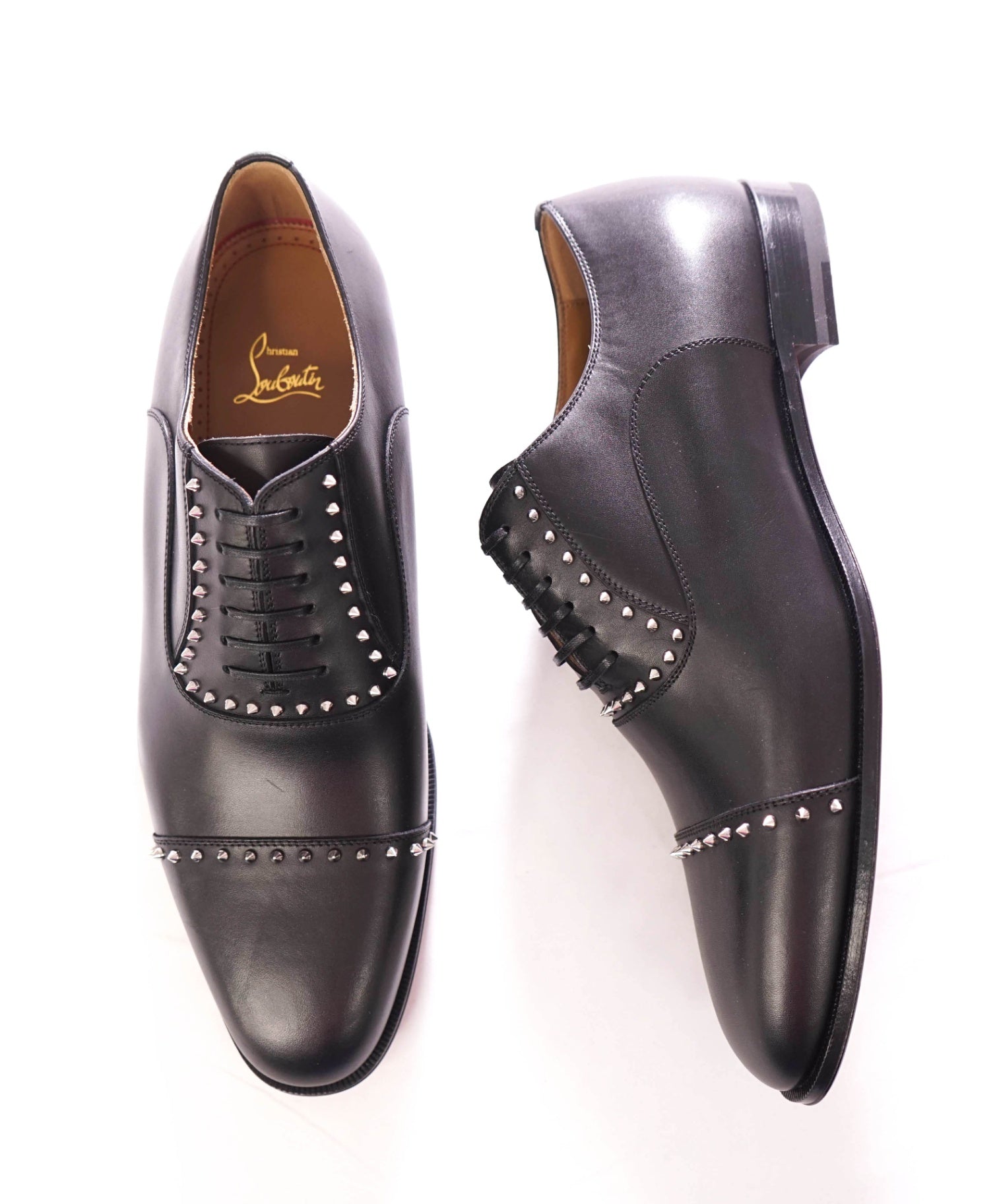 $1,200 CHRISTIAN LOUBOUTIN - *CLOOCLOO* Black Spike Oxfords - US 11.5 (44.5EU)