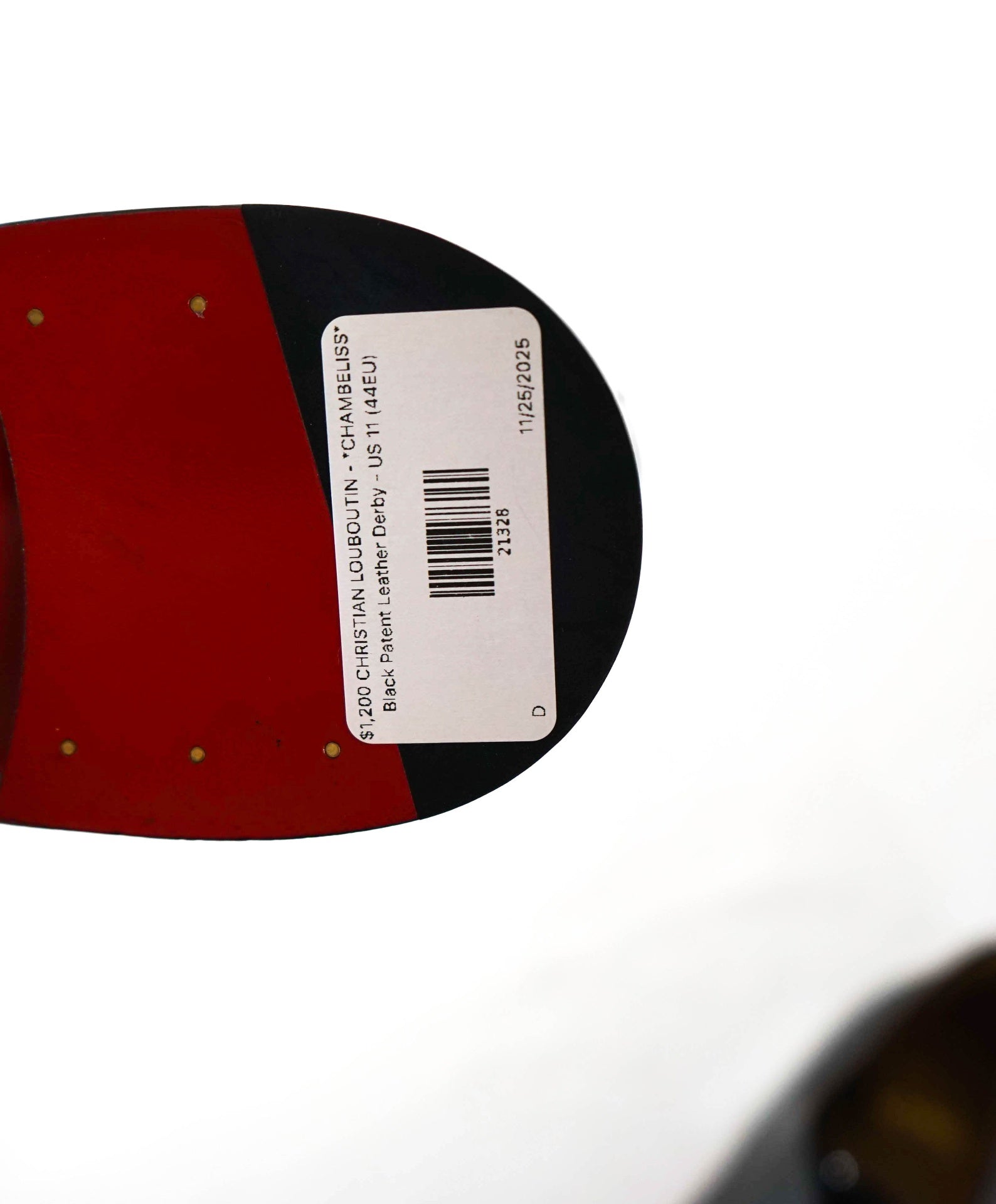 $1,200 CHRISTIAN LOUBOUTIN - *CHAMBELISS* Black Patent Leather Derby - US 11 (44EU)