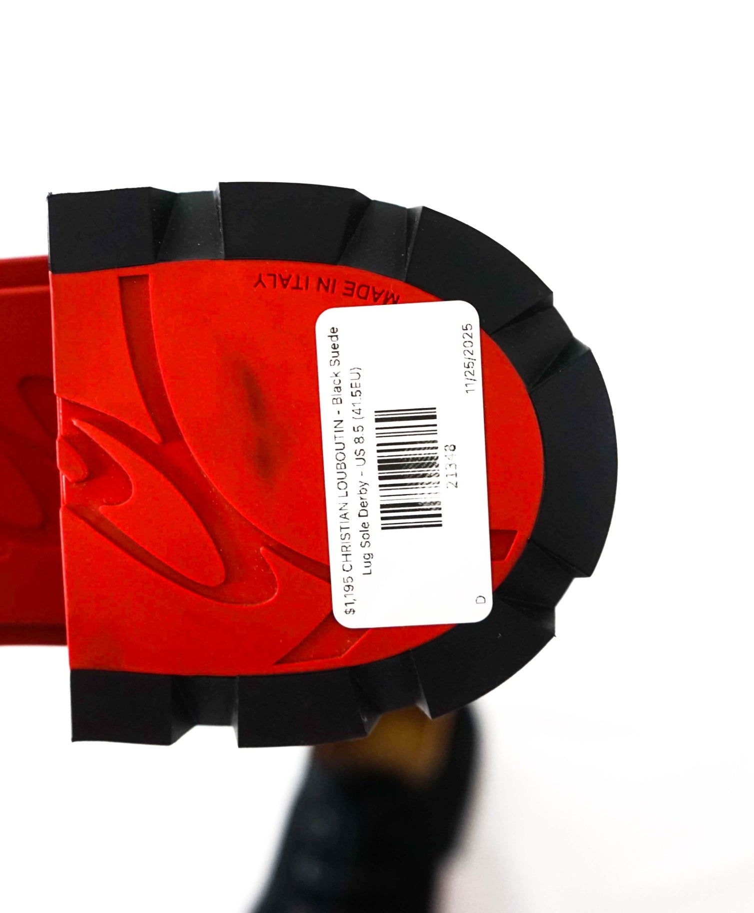 $1,195 CHRISTIAN LOUBOUTIN - "Our Georges L" Lug Sole Derby - US 8.5 (41.5EU)