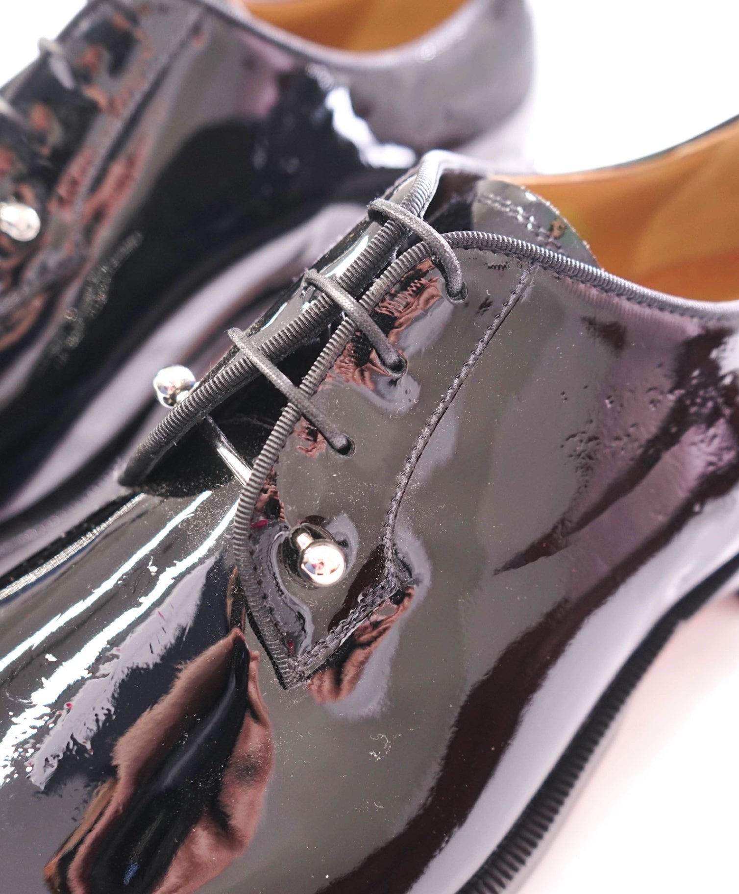 $1,200 CHRISTIAN LOUBOUTIN - *CHAMBELISS* Black Patent Leather Derby - US 11 (44EU)