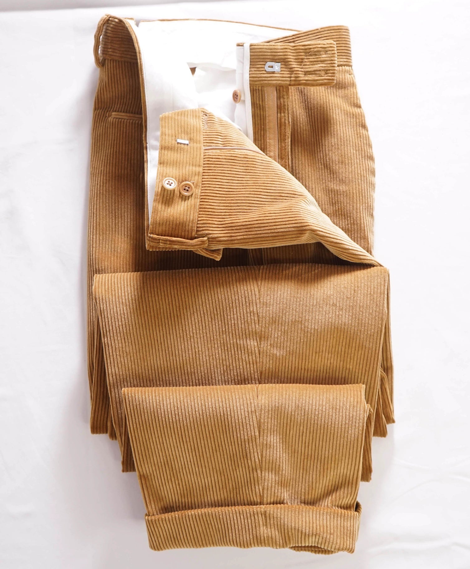 $350 FORT BELVEDERE - Camel "STANCLIFFE" Corduroy Trousers- 36W