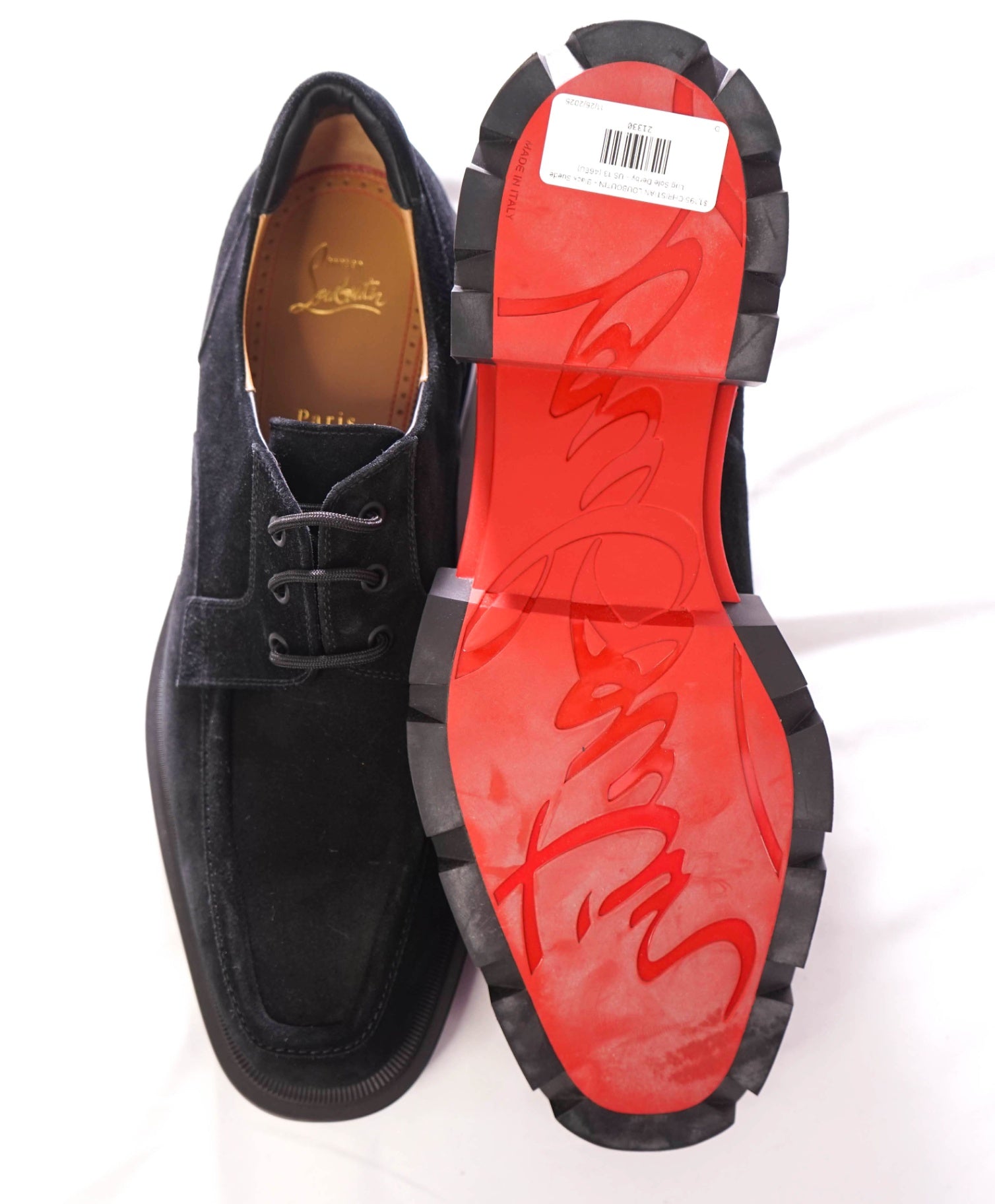 $1,195 CHRISTIAN LOUBOUTIN - "Our Georges L" Lug Sole Derby - US 13 (46EU)