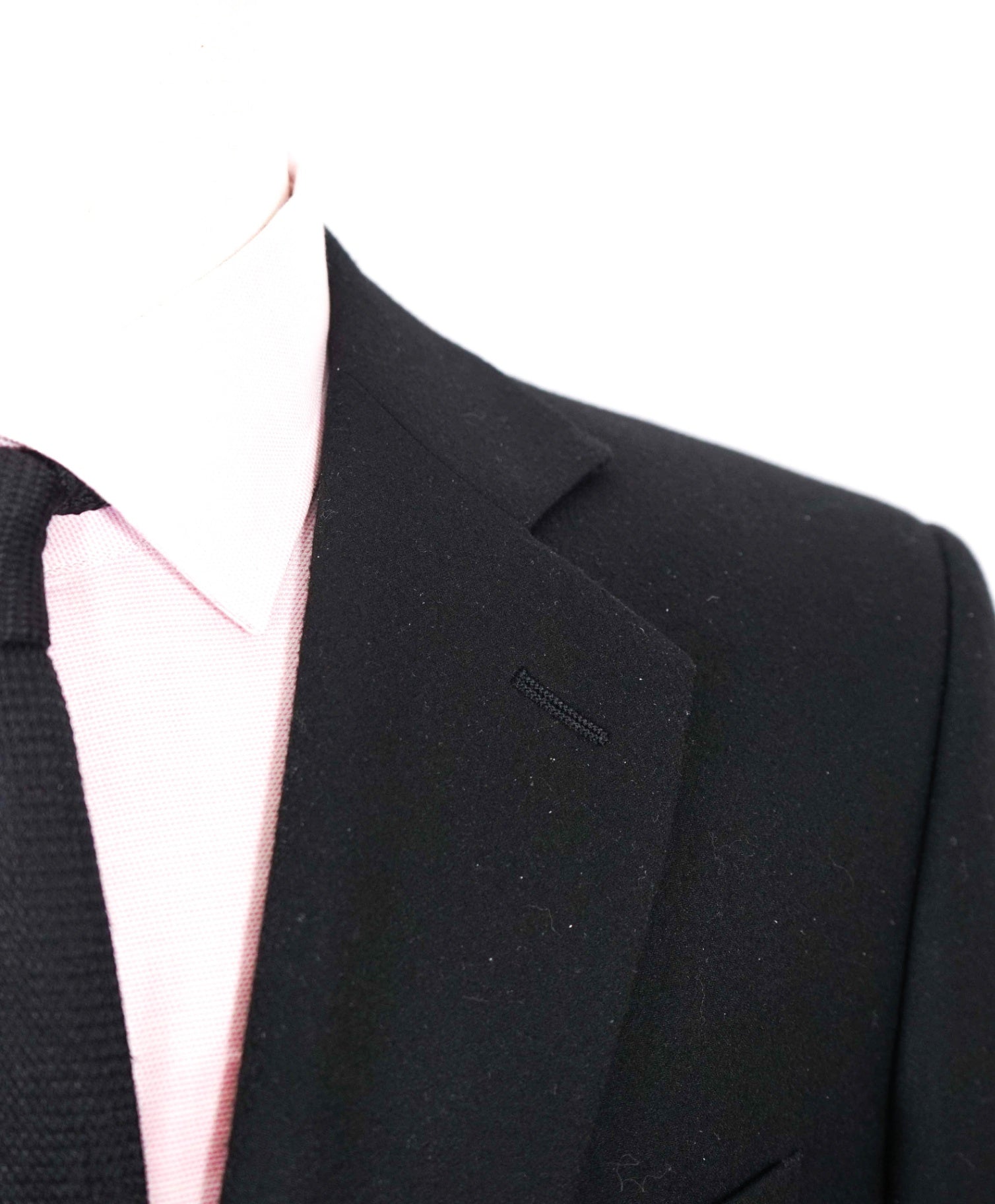 $3,900 GIORGIO ARMANI - Solid Black 96% Cashmere Blazer - 42R