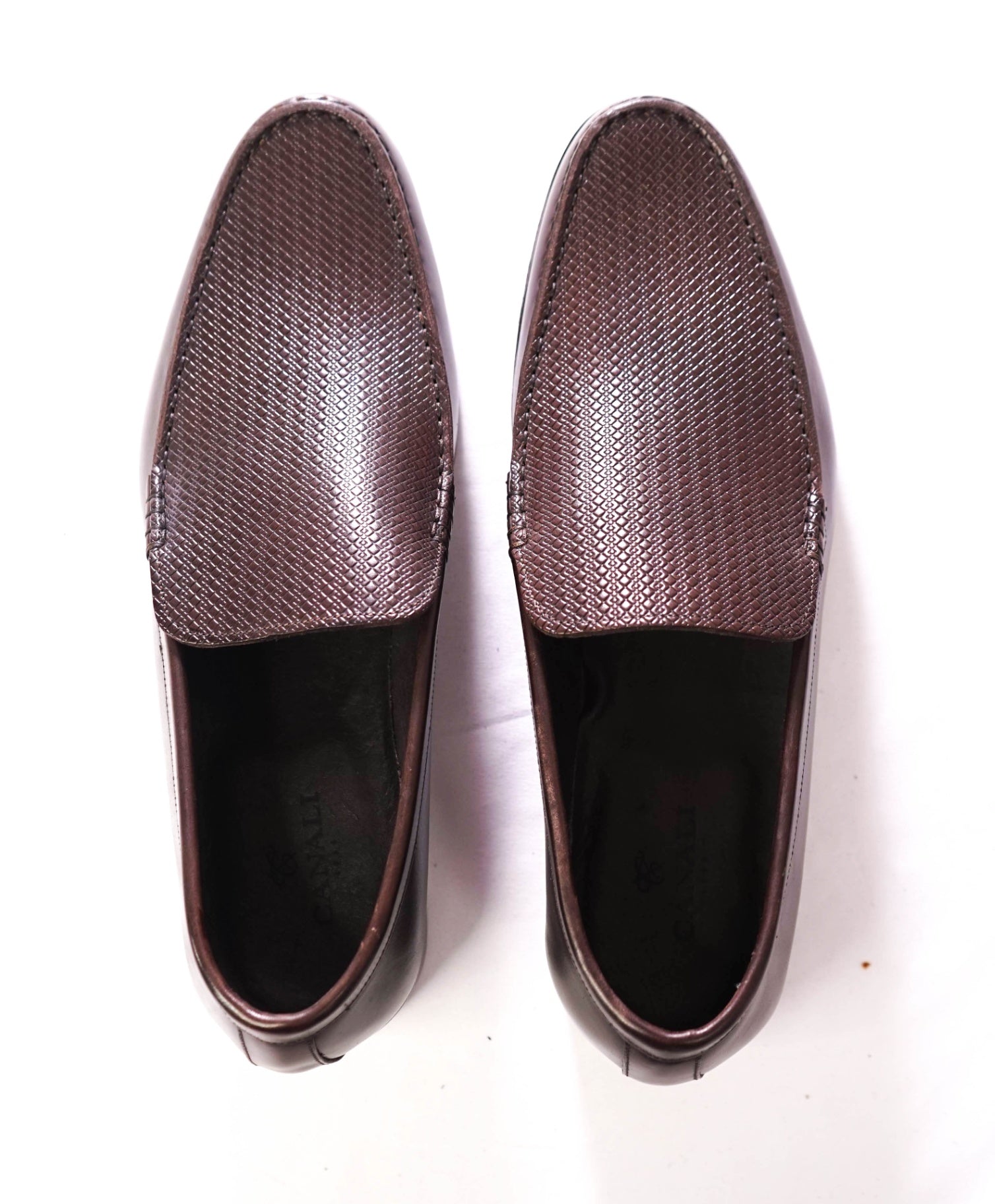 $850 CANALI - Brown Textured Leather Loafer - US 8.5 (41.5EU)